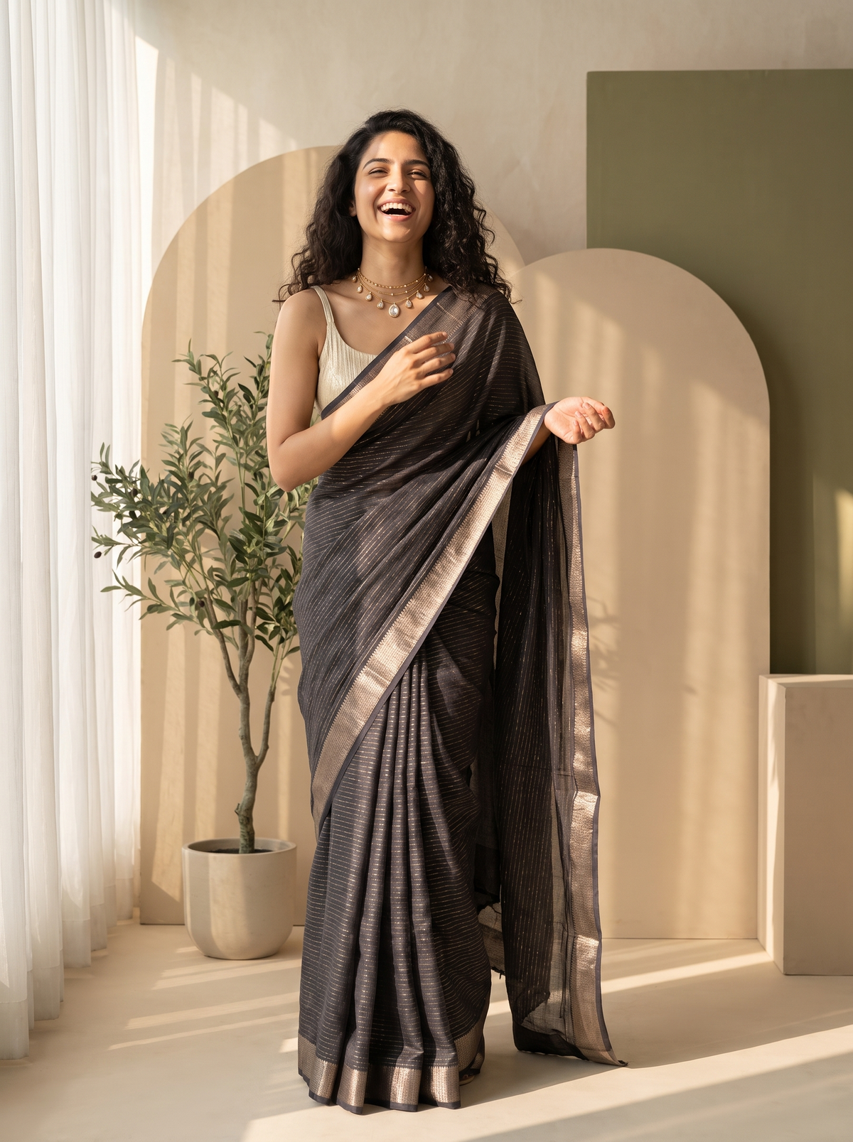 Jheel Jari Silk Saree