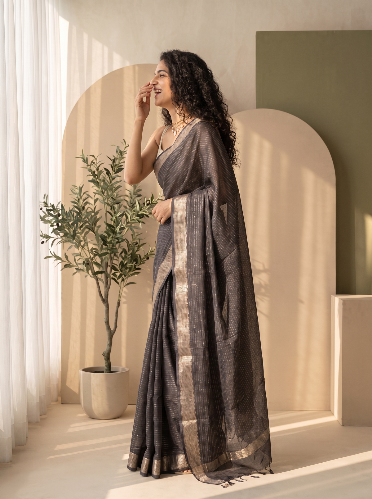 Jheel Jari Silk Saree
