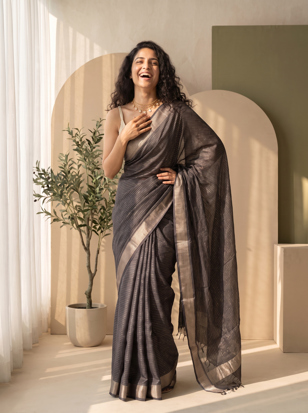 Jheel Jari Silk Saree