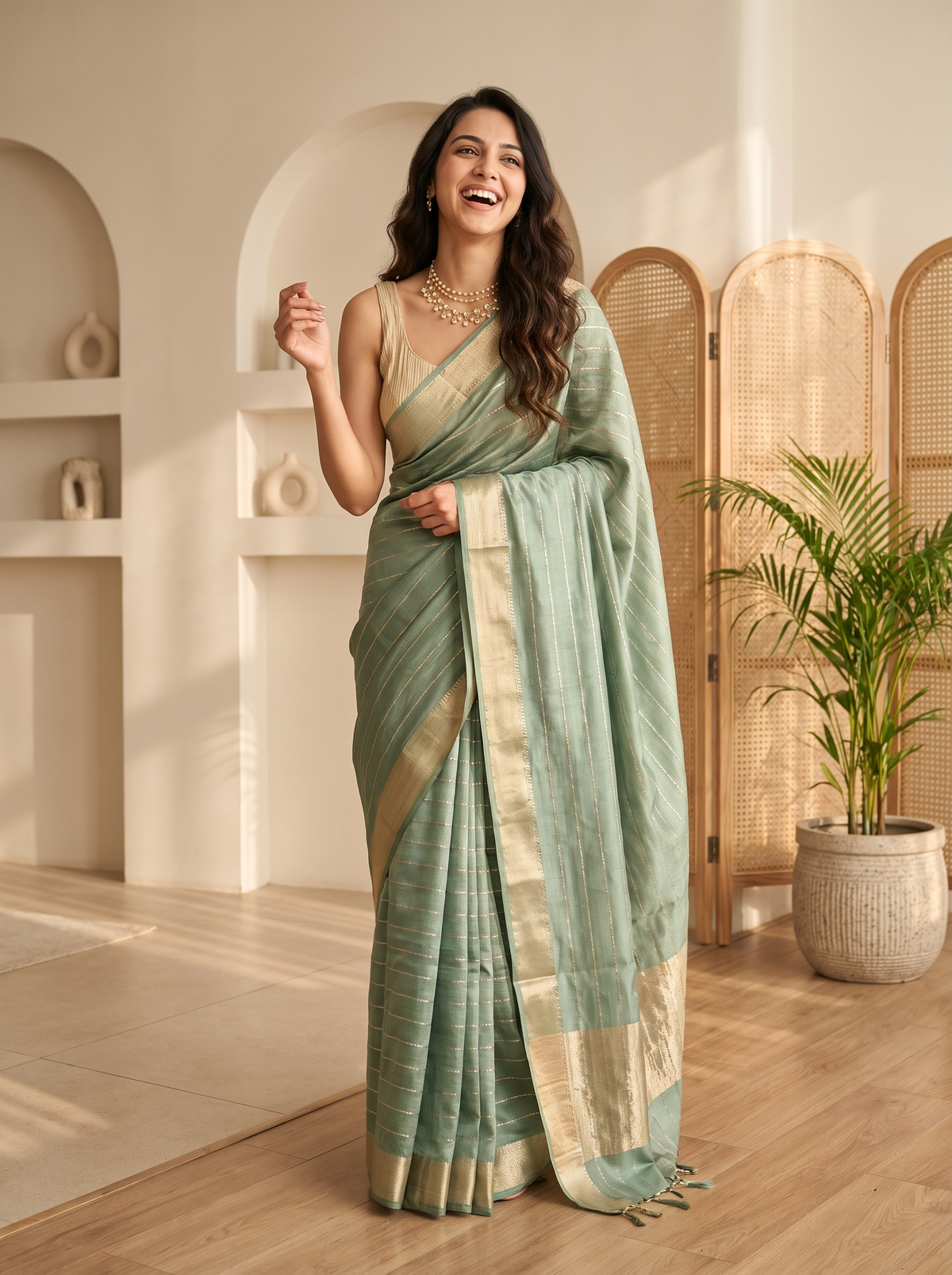 Sargam Jari Silk Saree