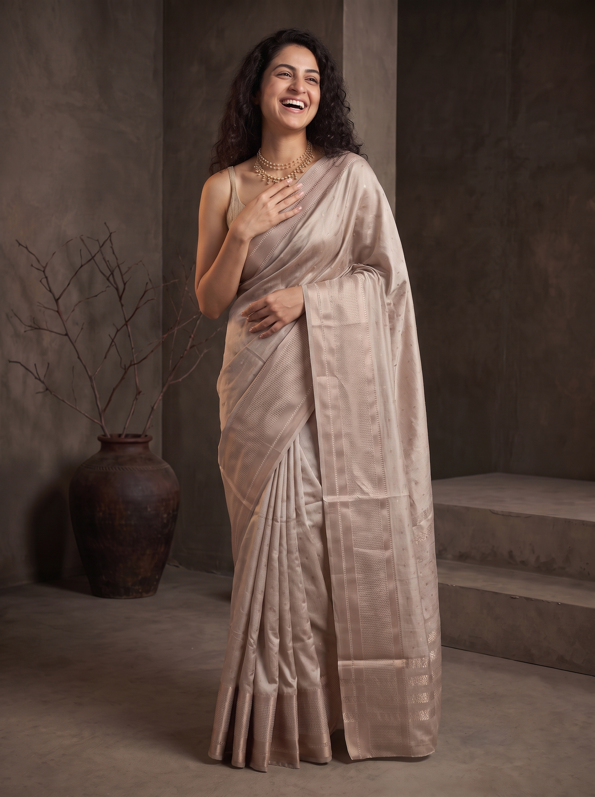 Sitara Booti Jari Silk Saree