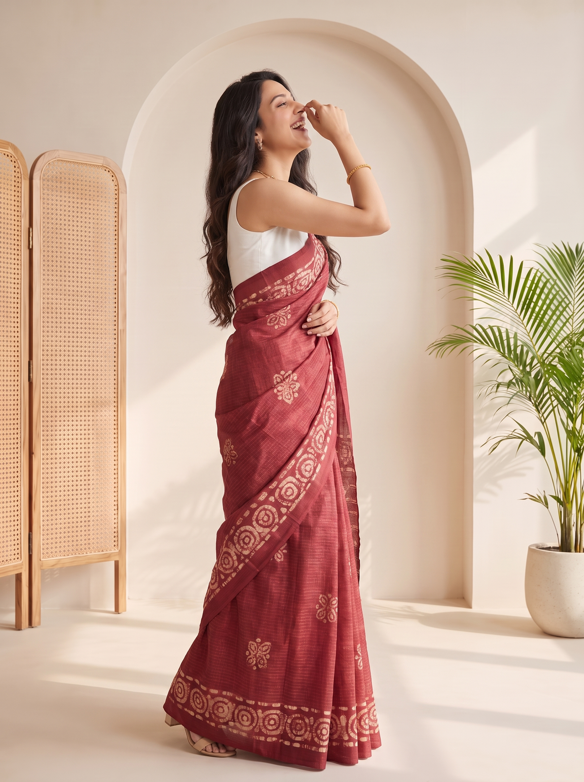Floral Aura Batiq Saree
