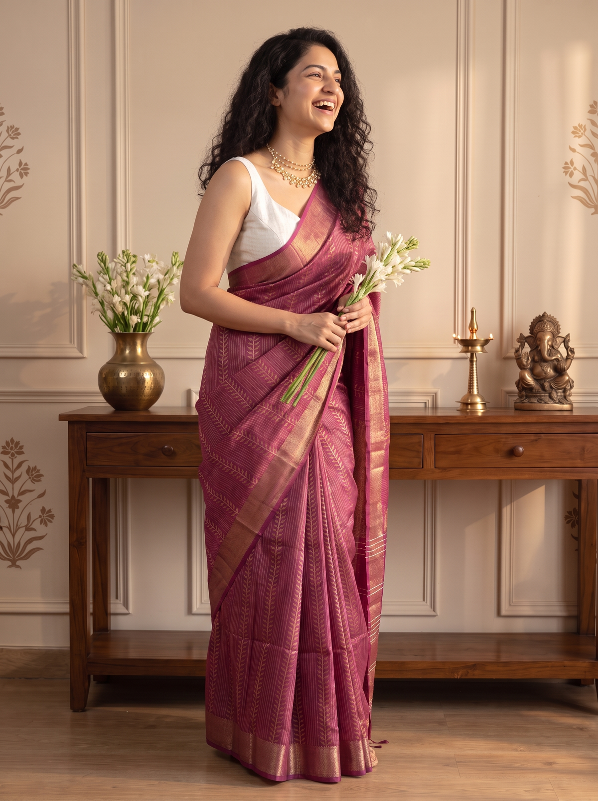Gajra Jari Silk Saree