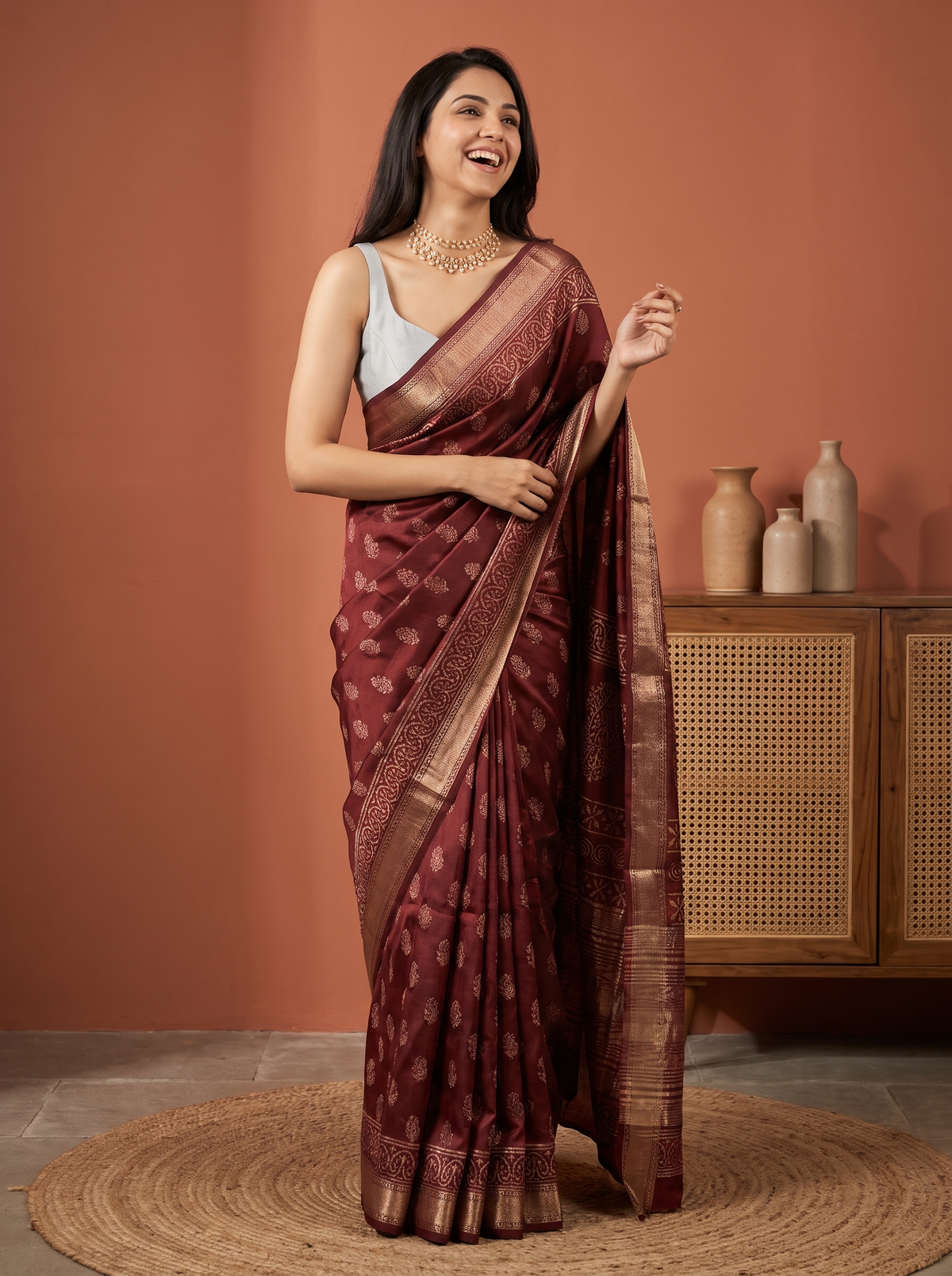 Narmada Maheshwari Cotton Silk Saree