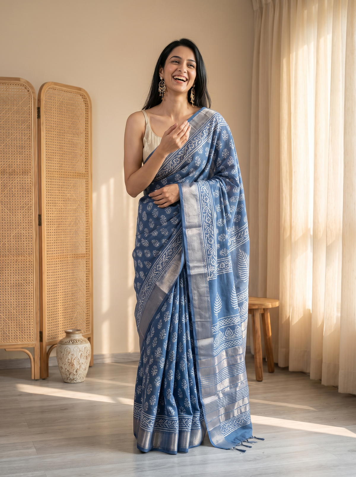 Rajlakshmi Maheshwari Cotton Silk Saree
