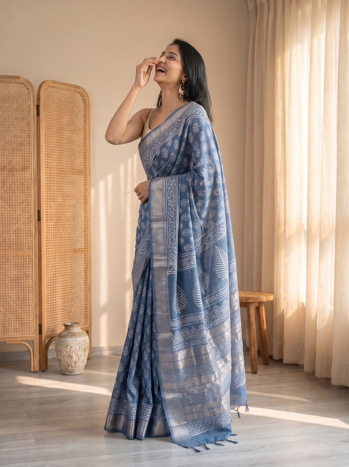 Rajlakshmi Maheshwari Cotton Silk Saree