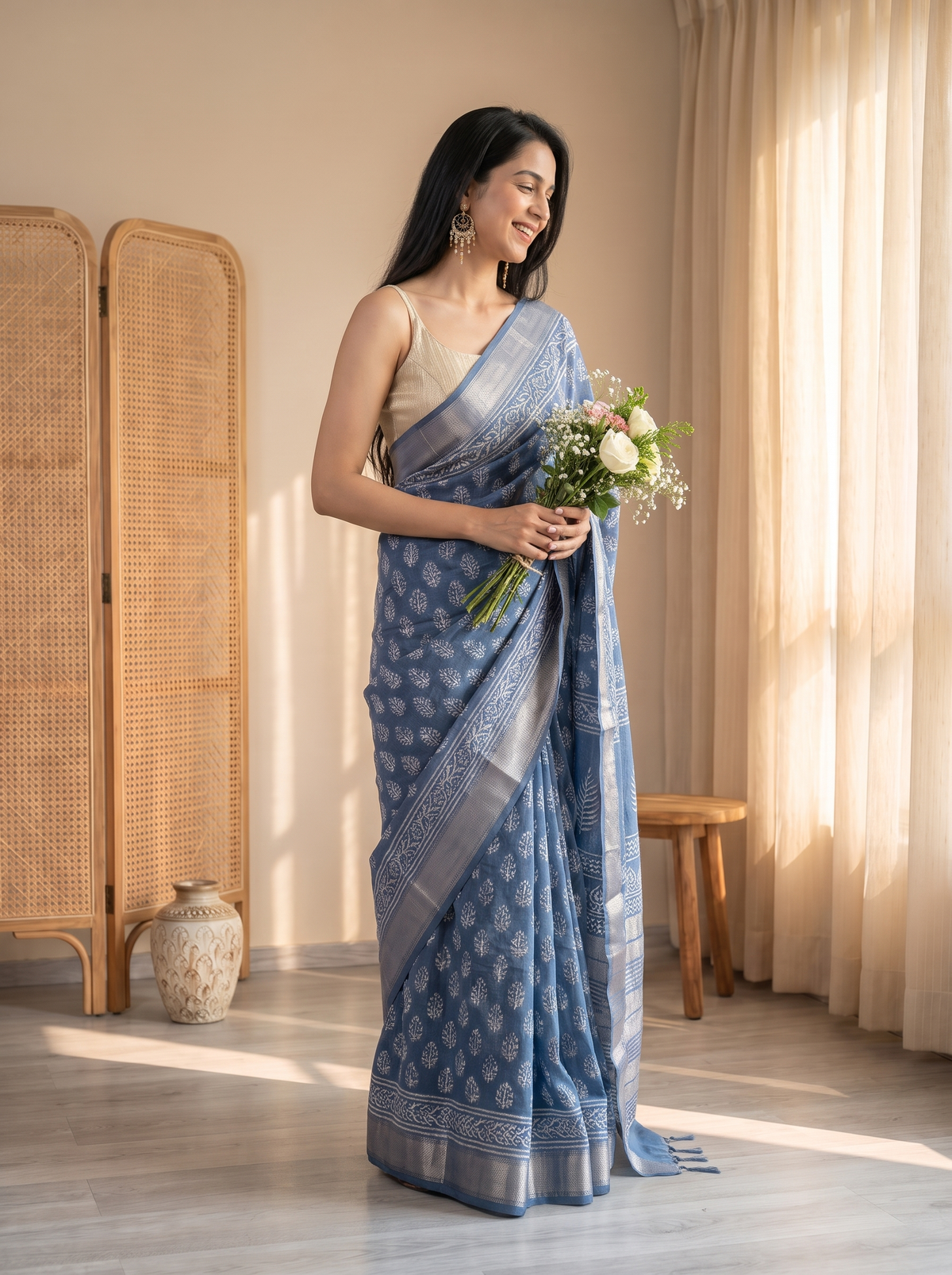 Rajlakshmi Maheshwari Cotton Silk Saree