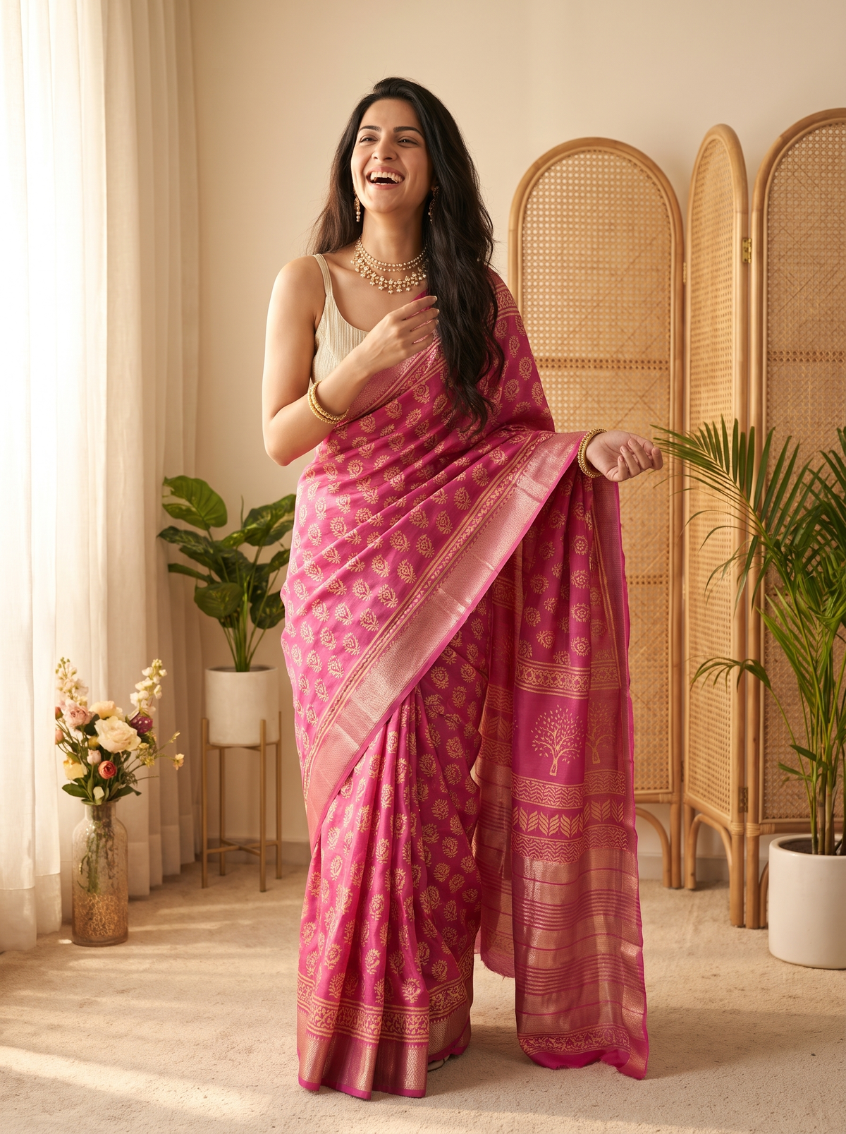 Taarika Maheshwari Cotton Silk Saree