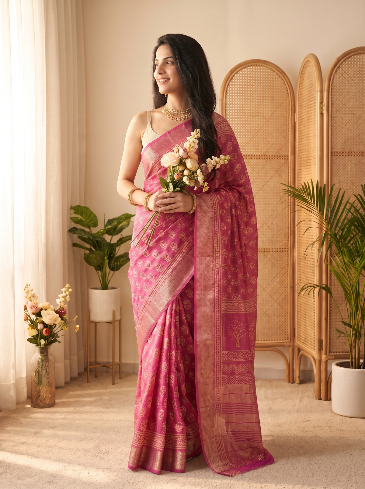 Taarika Maheshwari Cotton Silk Saree