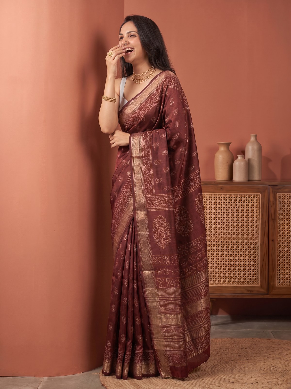 Anvaya Maheshwari Cotton Silk Saree