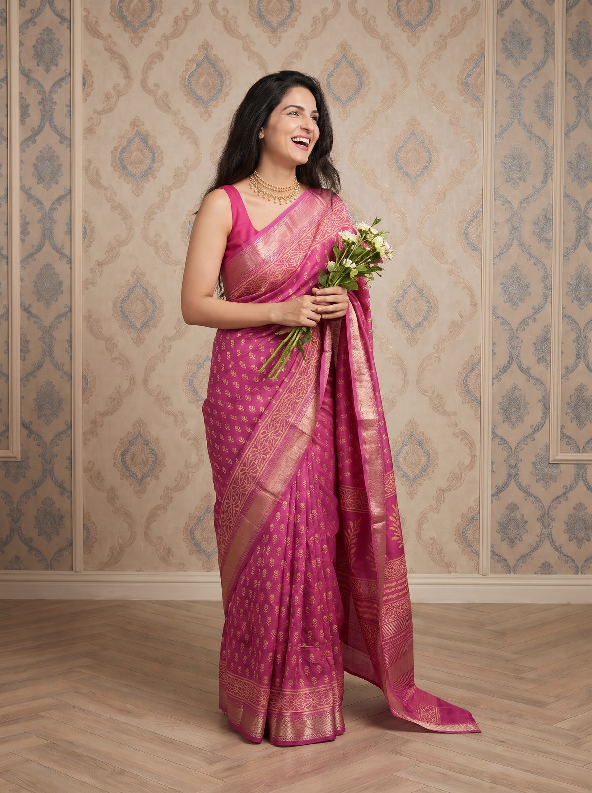 Manjari Maheshwari Cotton Silk Saree