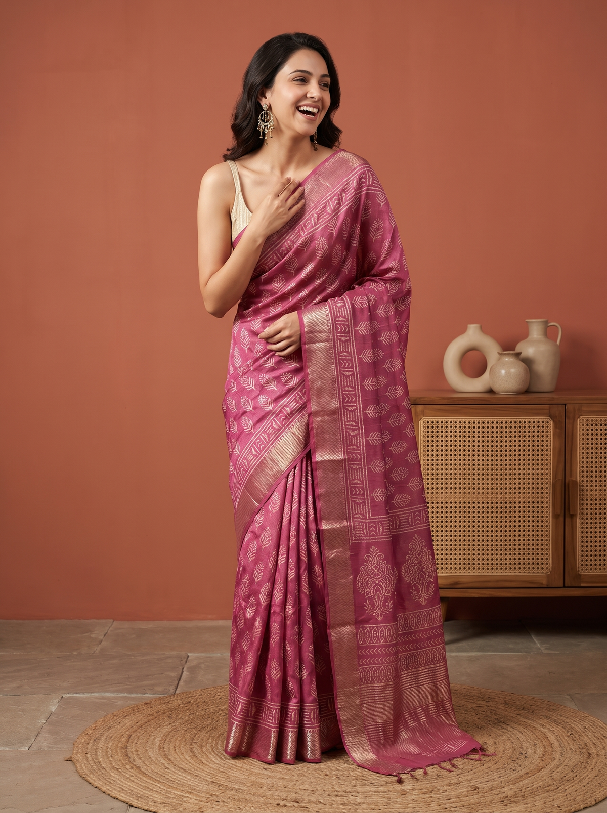 Zariya Maheshwario Cotton Silk Saree