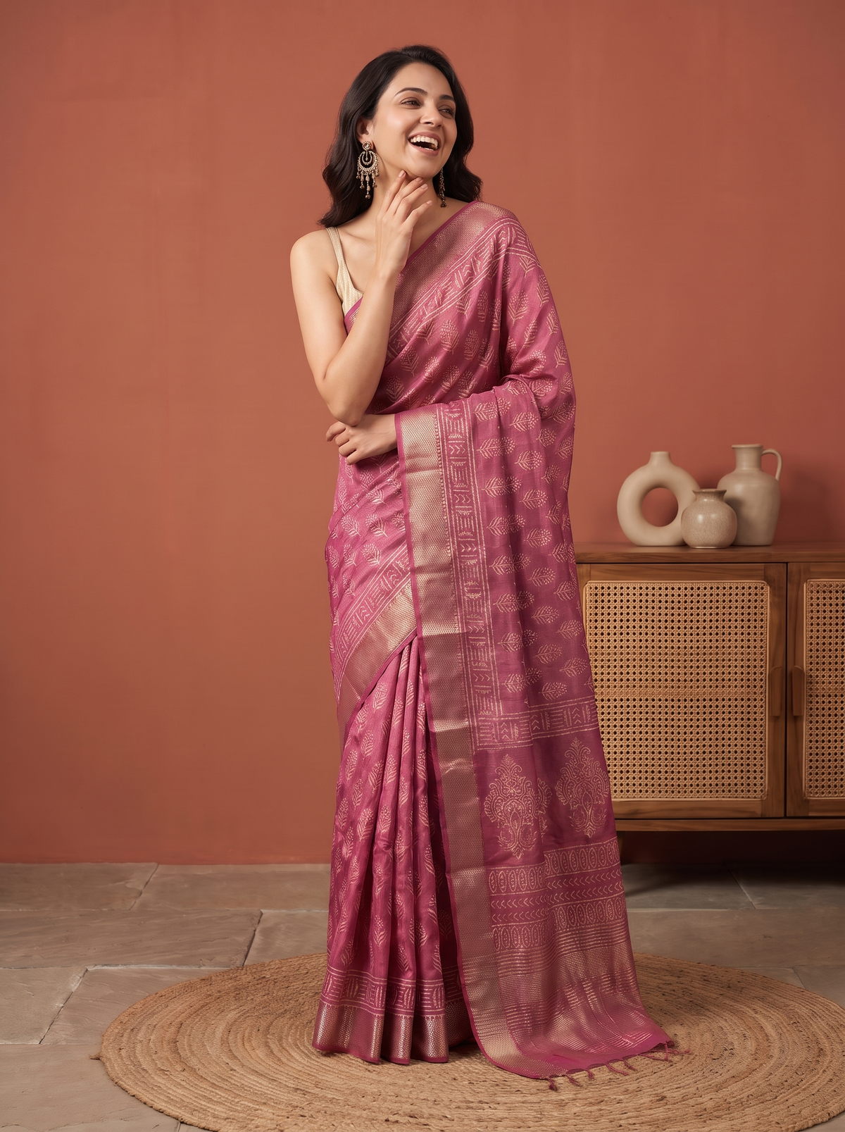 Zariya Maheshwario Cotton Silk Saree