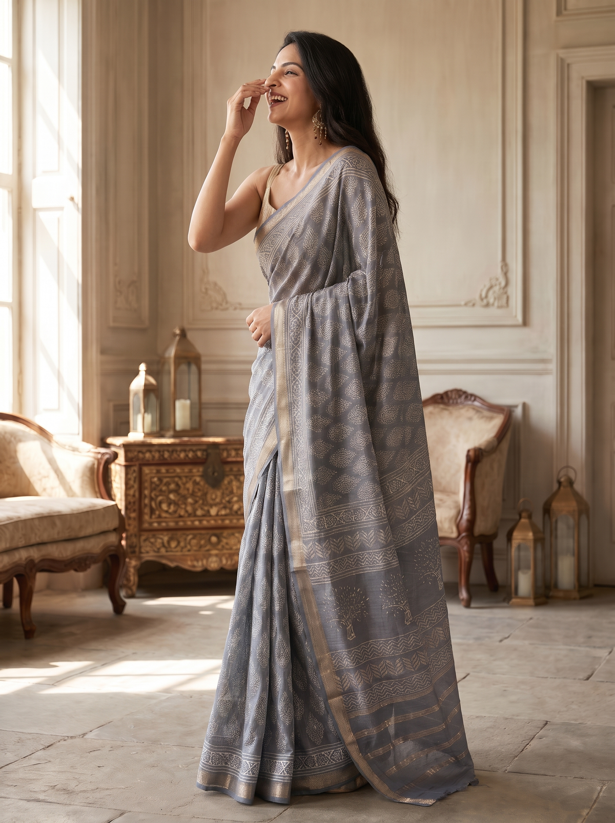 Ahalya Maheshwari Cotton Silk Saree