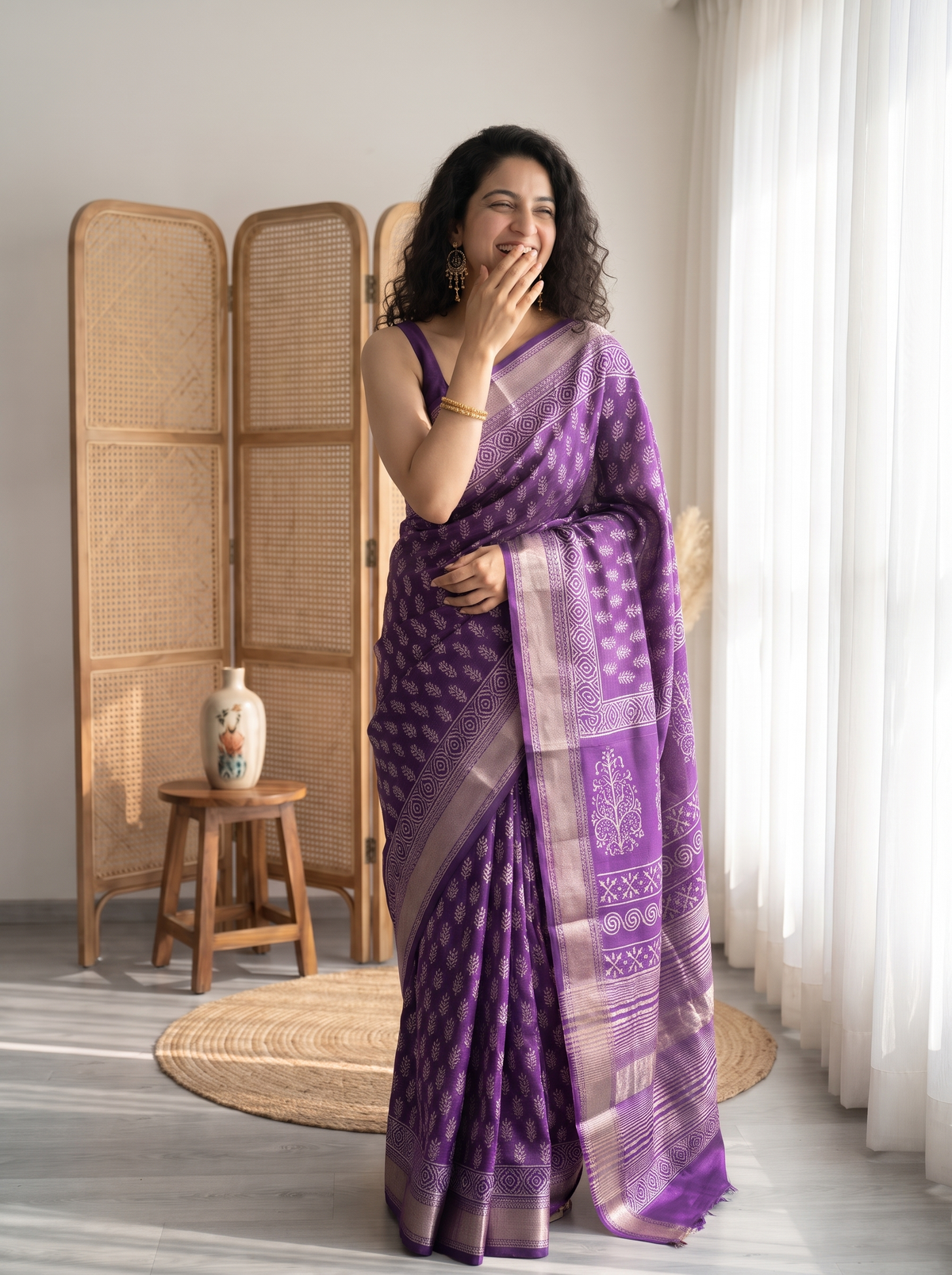 Ruvina Maheshwari Cotton Silk Saree