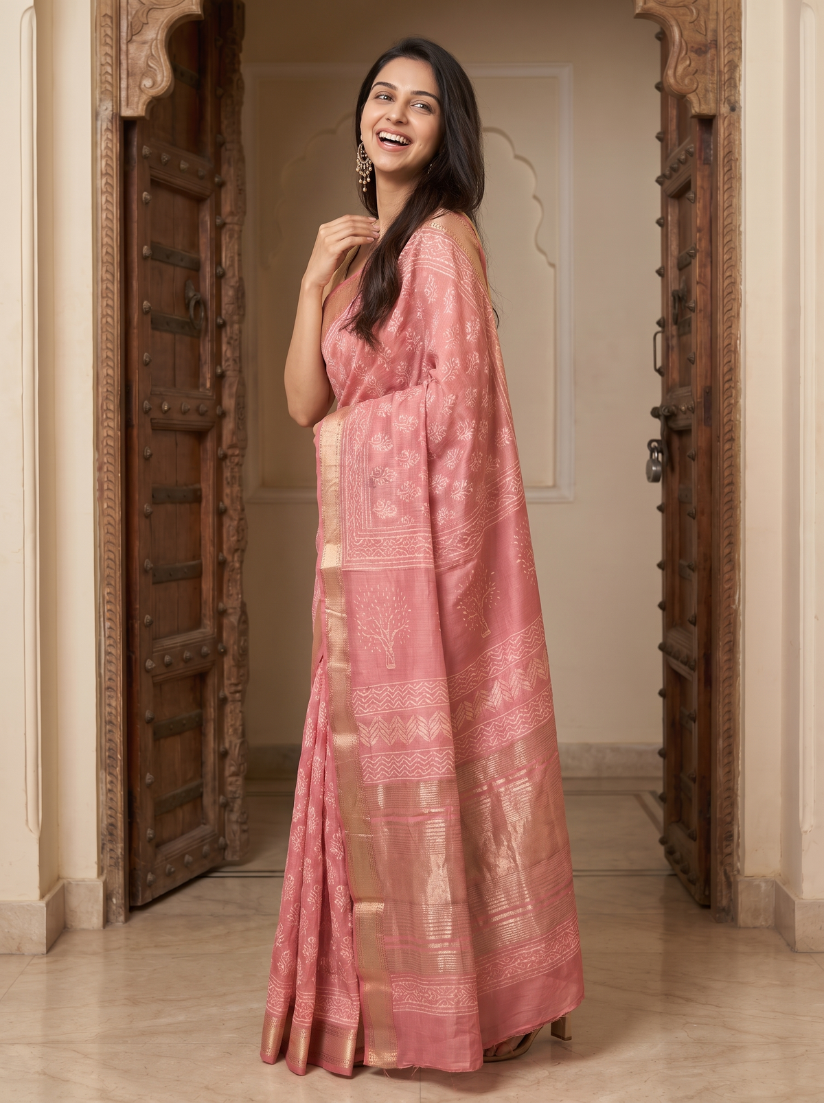 Reshira Maheshwari Cotton Silk Saree