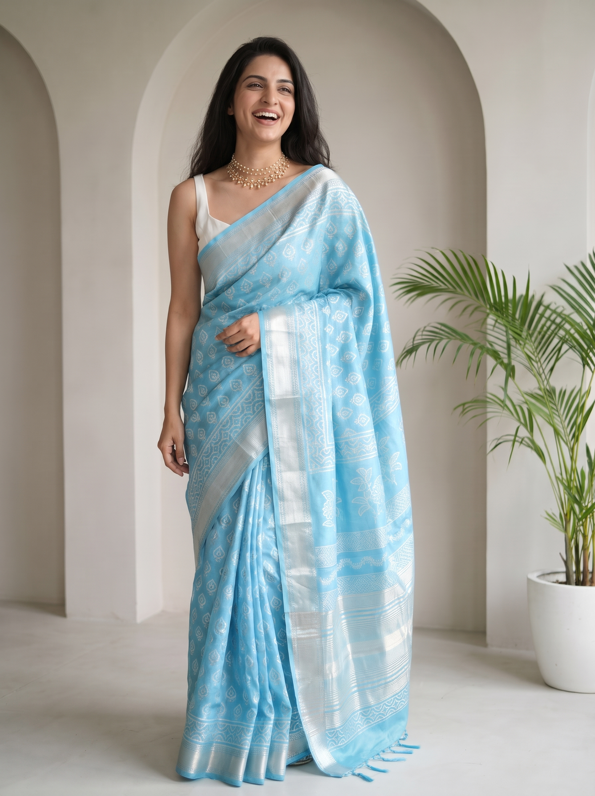 Koshaara Maheshwari Cotton Silk Saree