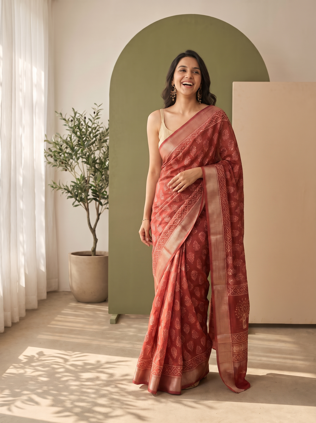 Zarvi Maheshwari Cotton Silk Saree