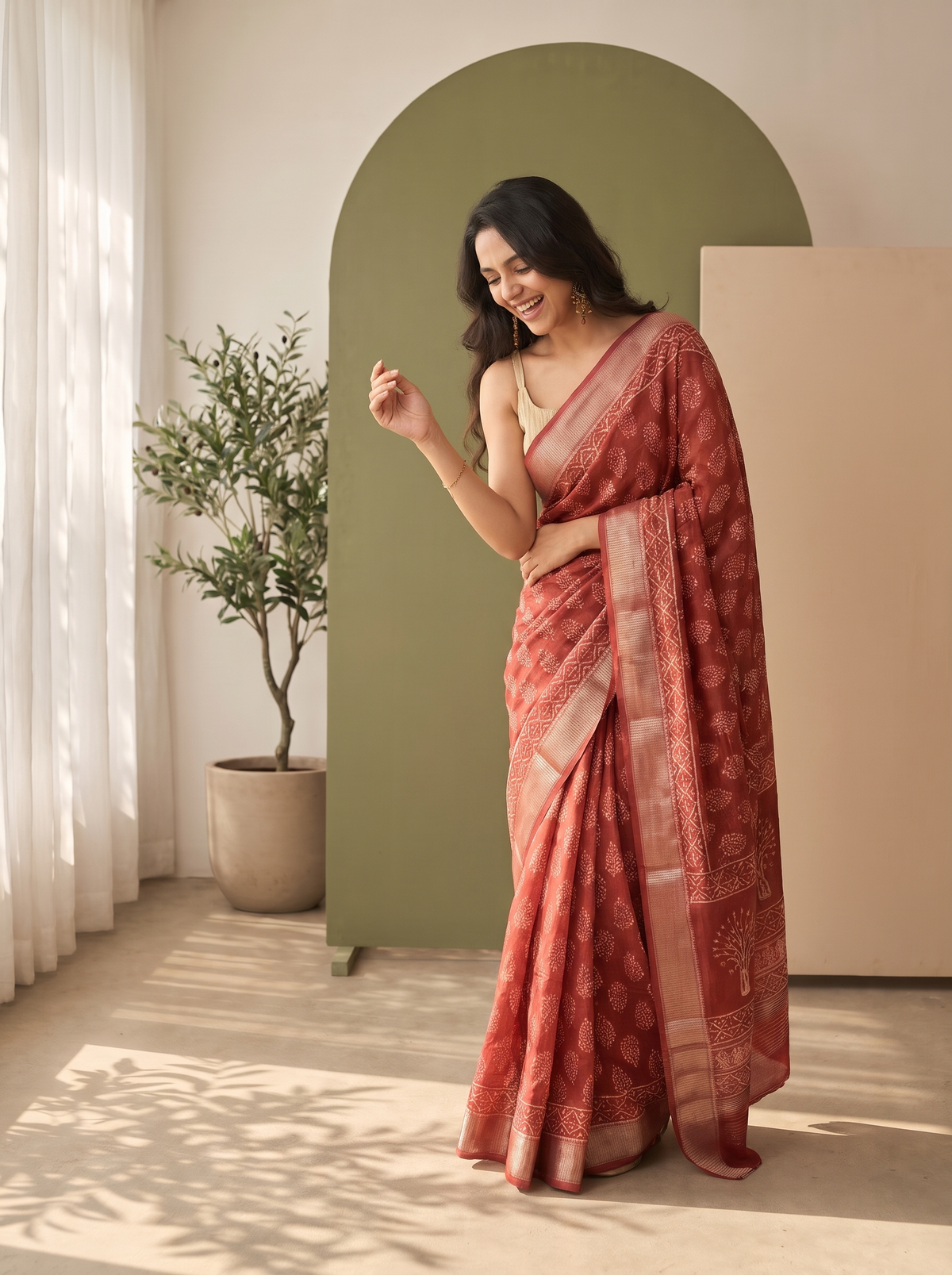 Zarvi Maheshwari Cotton Silk Saree