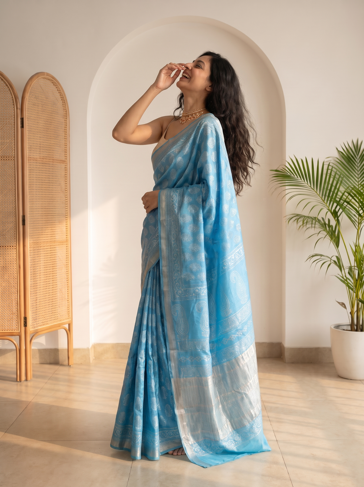 Suvika Maheshwari Cotton Silk Saree