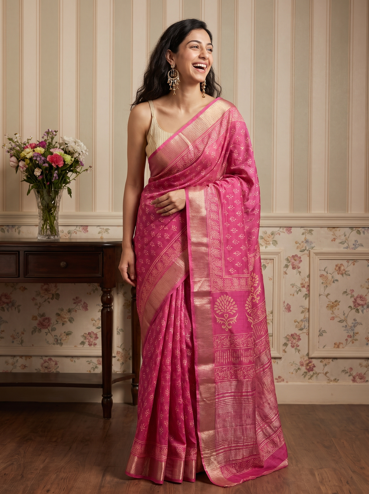 Kashira Maheshwari Cotton Silk Saree