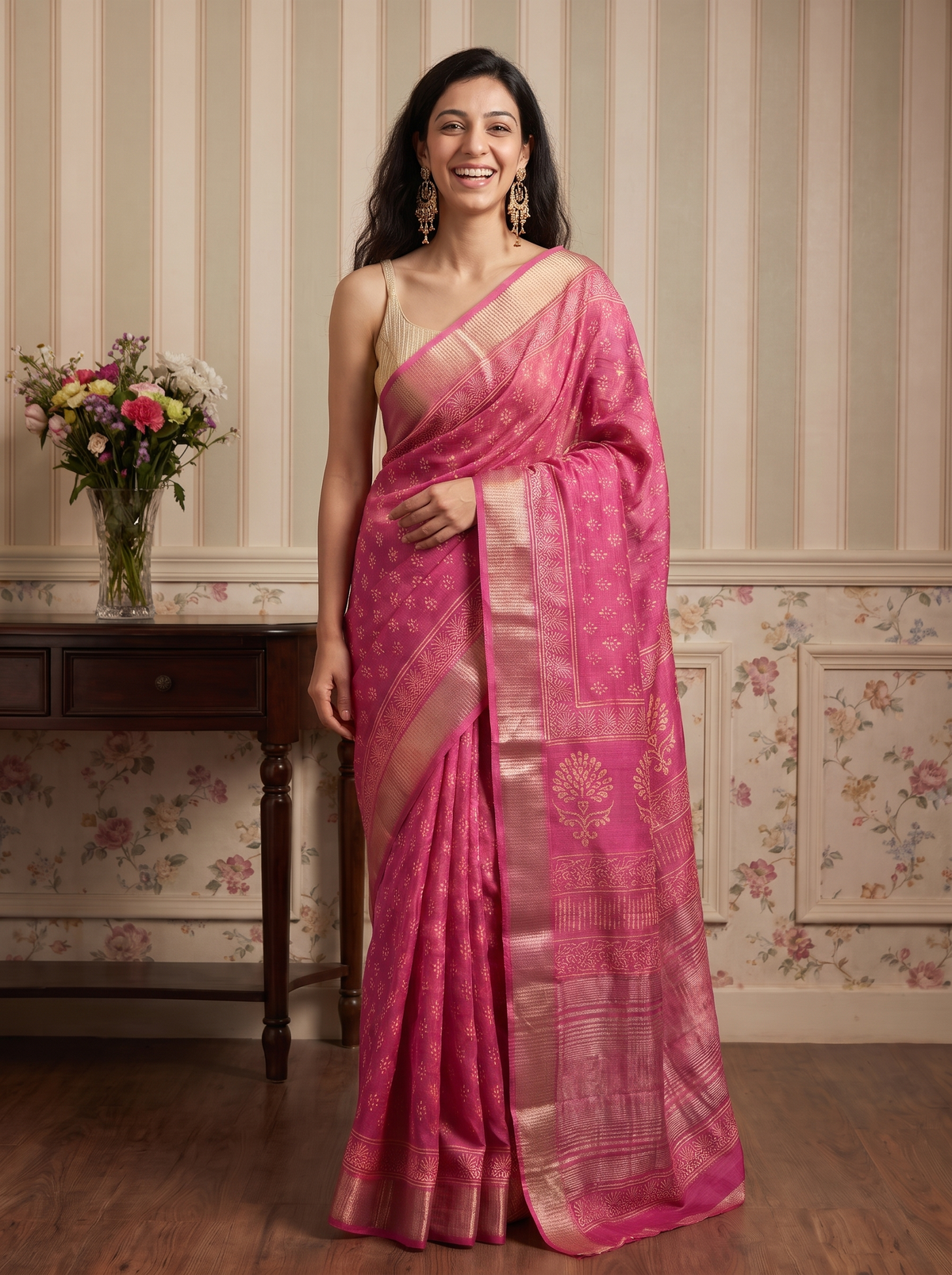 Kashira Maheshwari Cotton Silk Saree