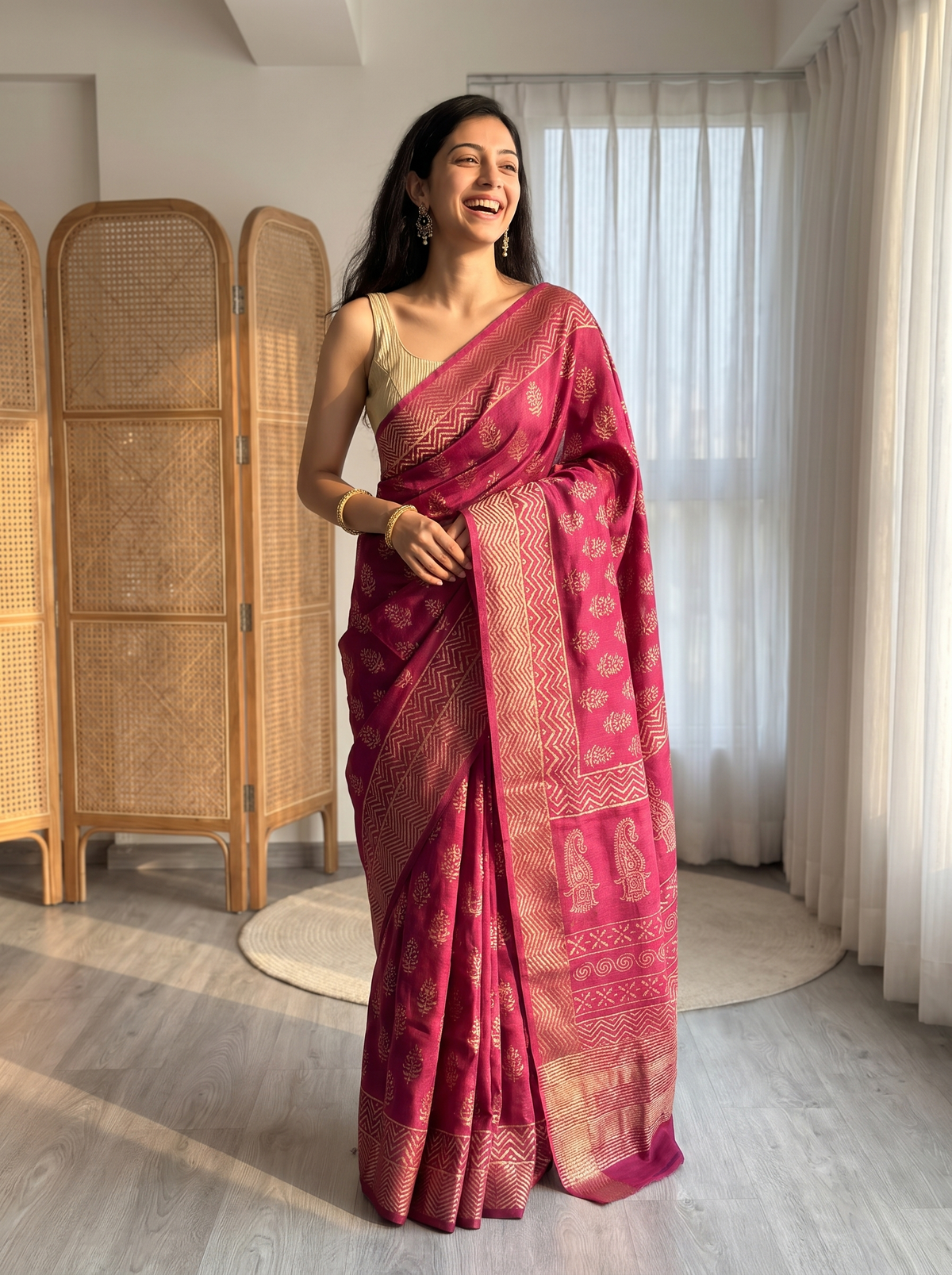 Evara Maheshwari Cotton Silk Saree
