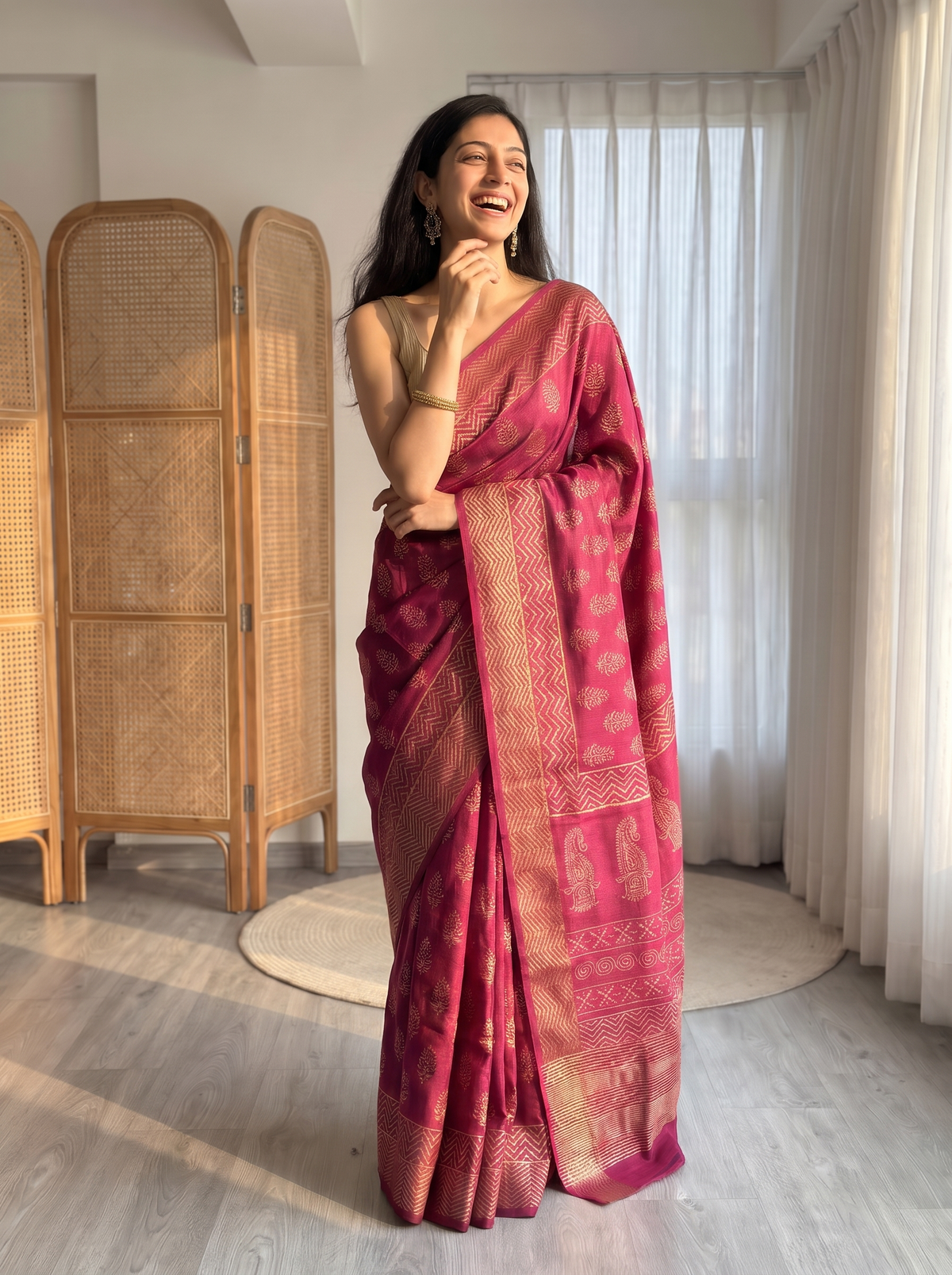 Evara Maheshwari Cotton Silk Saree