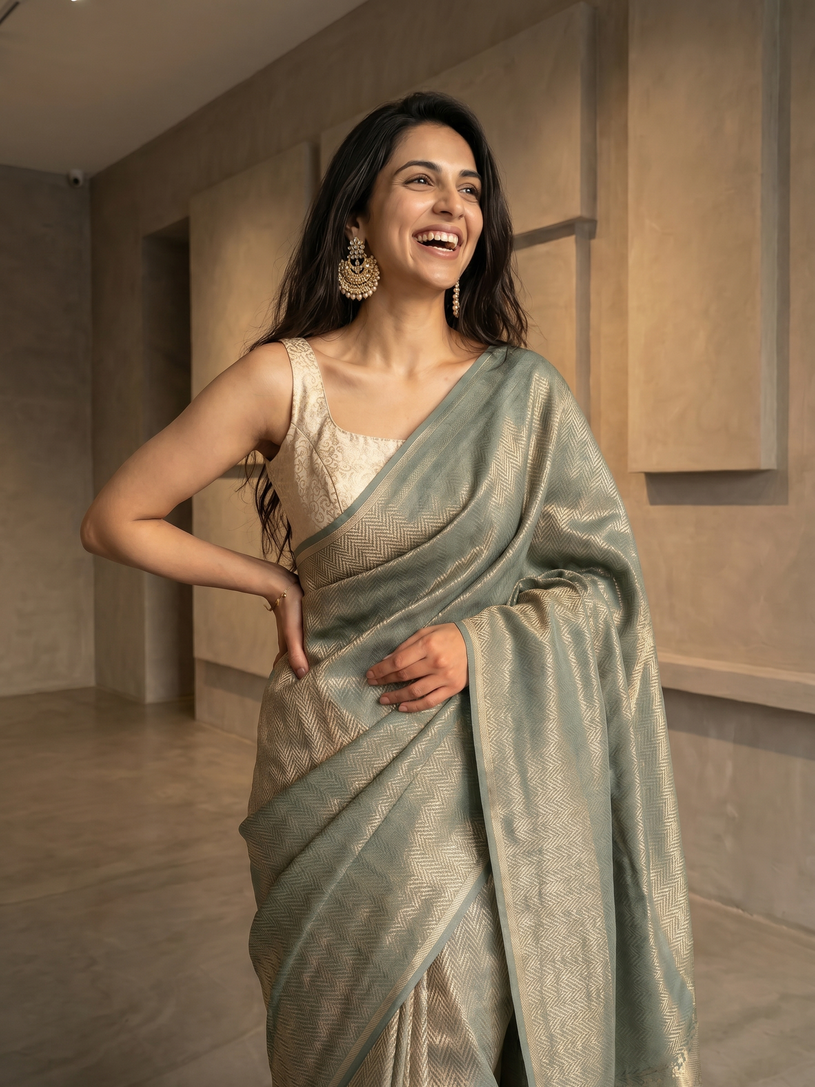 Rooprekha Jari Cotton Silk Saree
