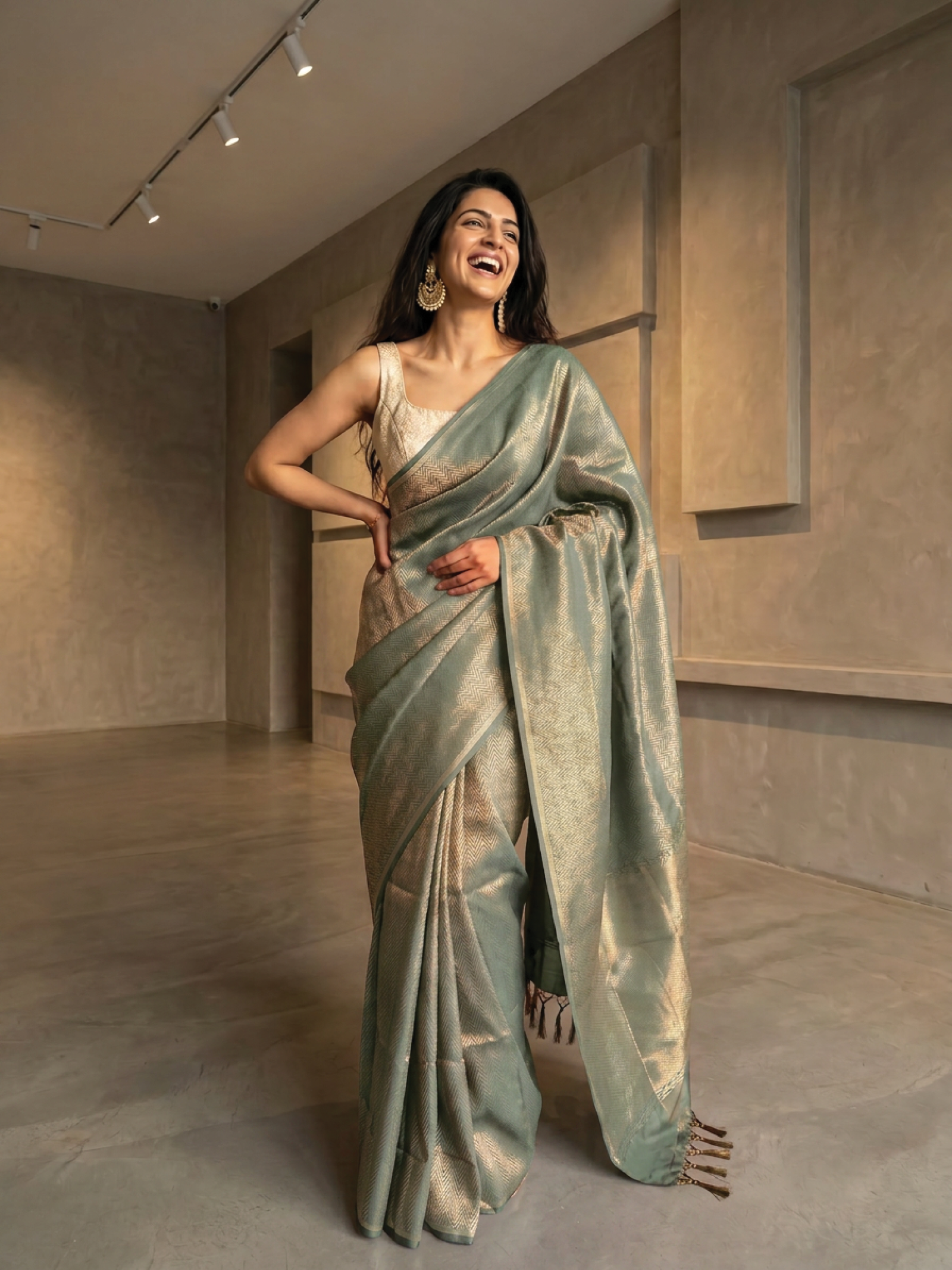 Rooprekha Jari Cotton Silk Saree