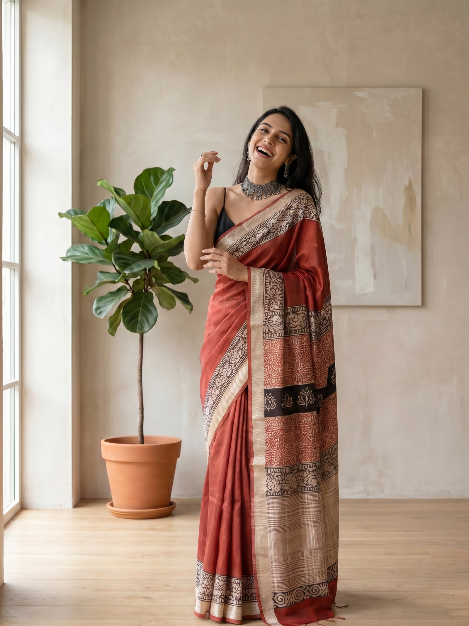 Regal Reva Maheshwari Cotton Silk Saree