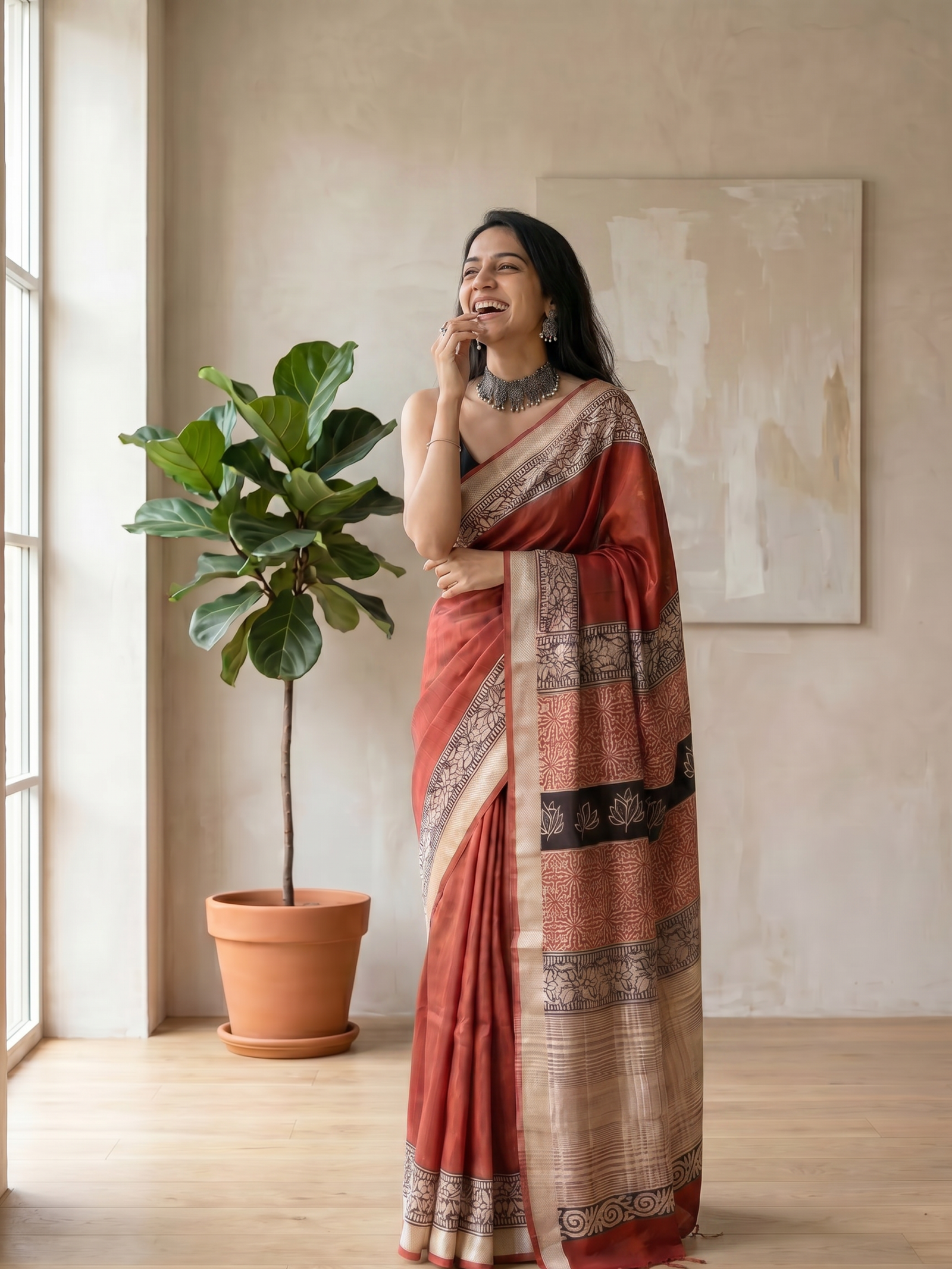 Regal Reva Maheshwari Cotton Silk Saree
