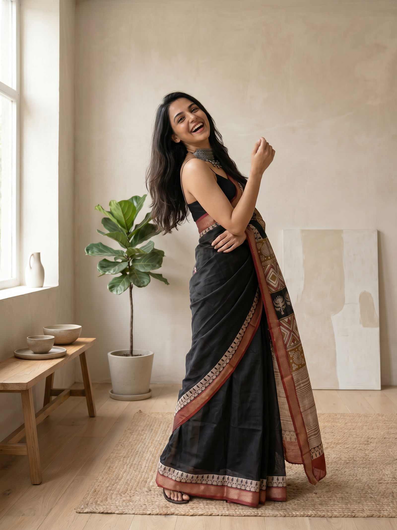 Royal Kinari Maheshwari Cotton Silk Saree