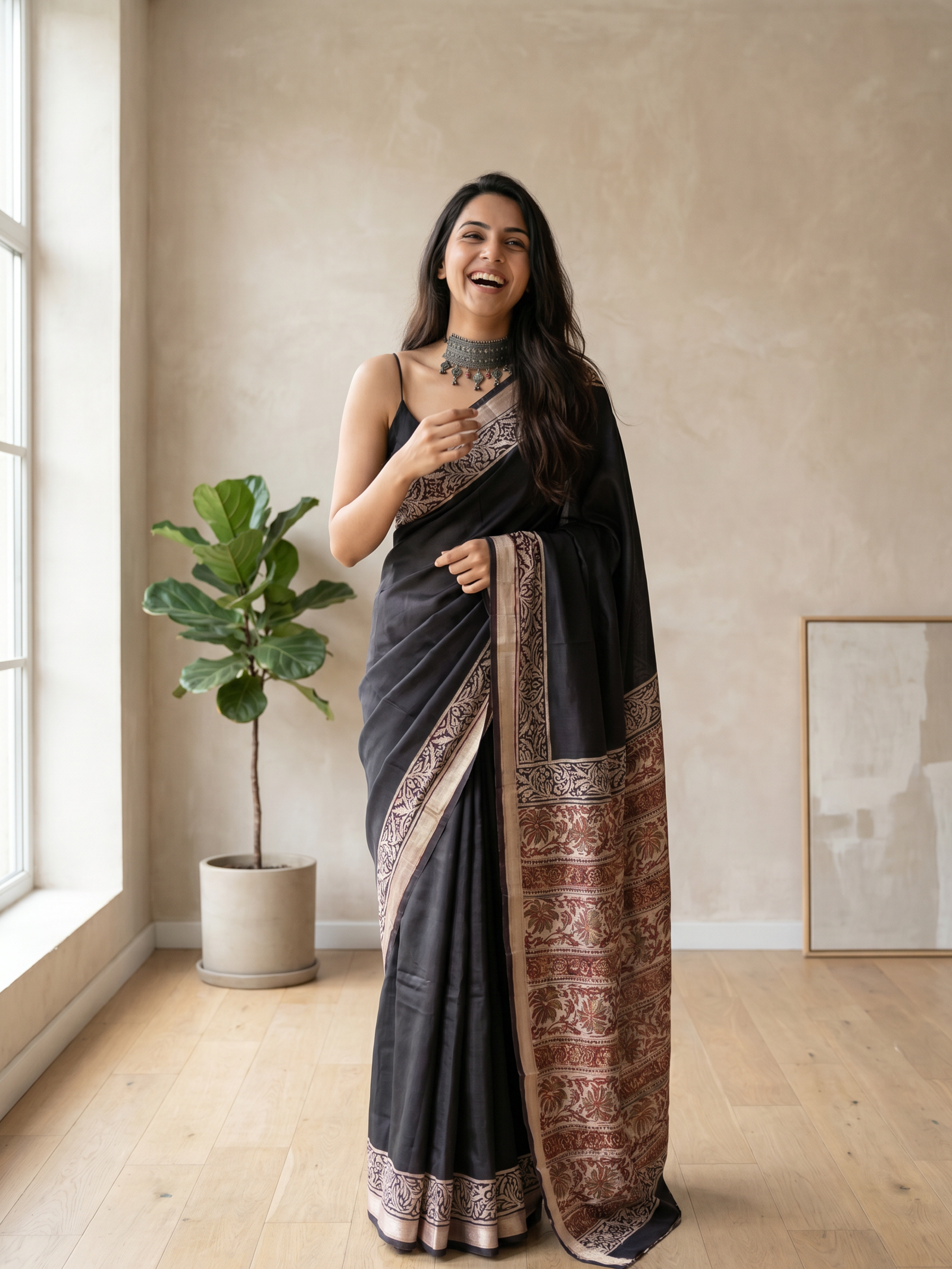 Royal Weaves Maheshwari Cotton Silk Saree