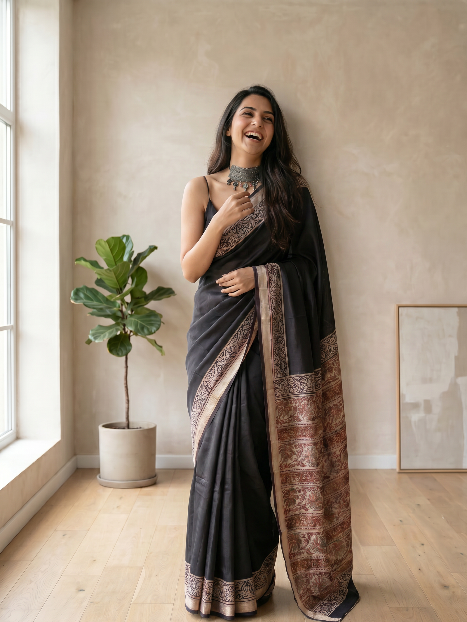 Royal Weaves Maheshwari Cotton Silk Saree