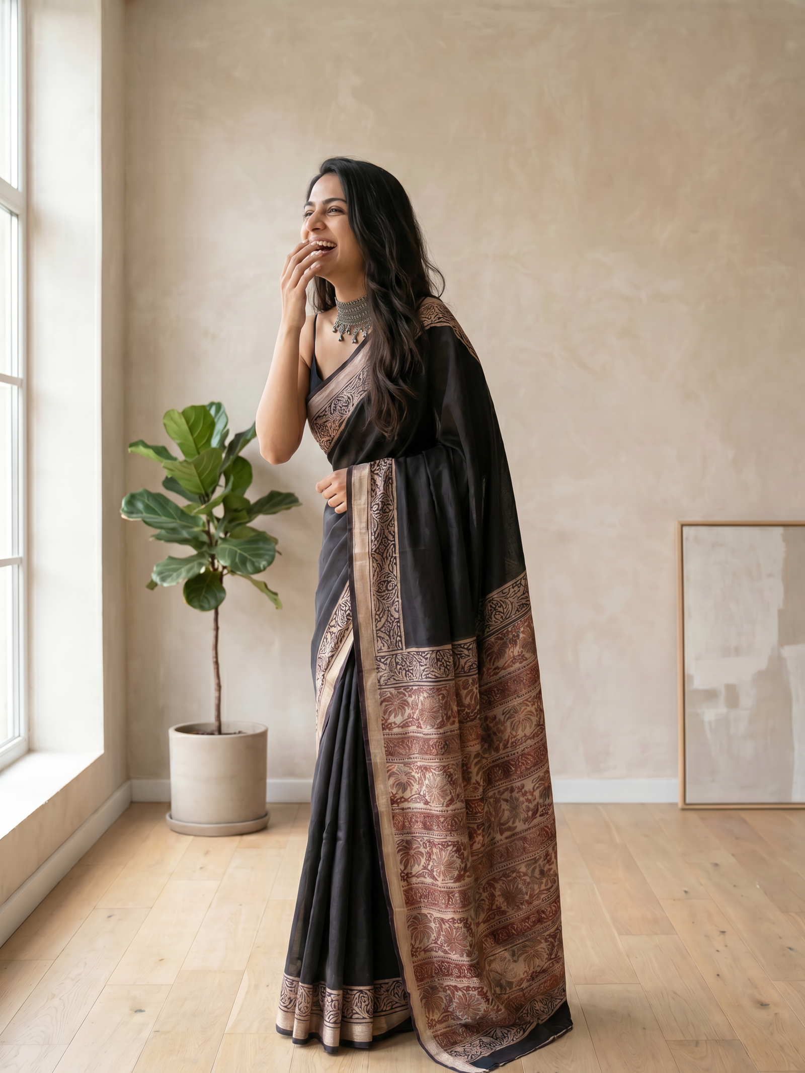 Royal Weaves Maheshwari Cotton Silk Saree