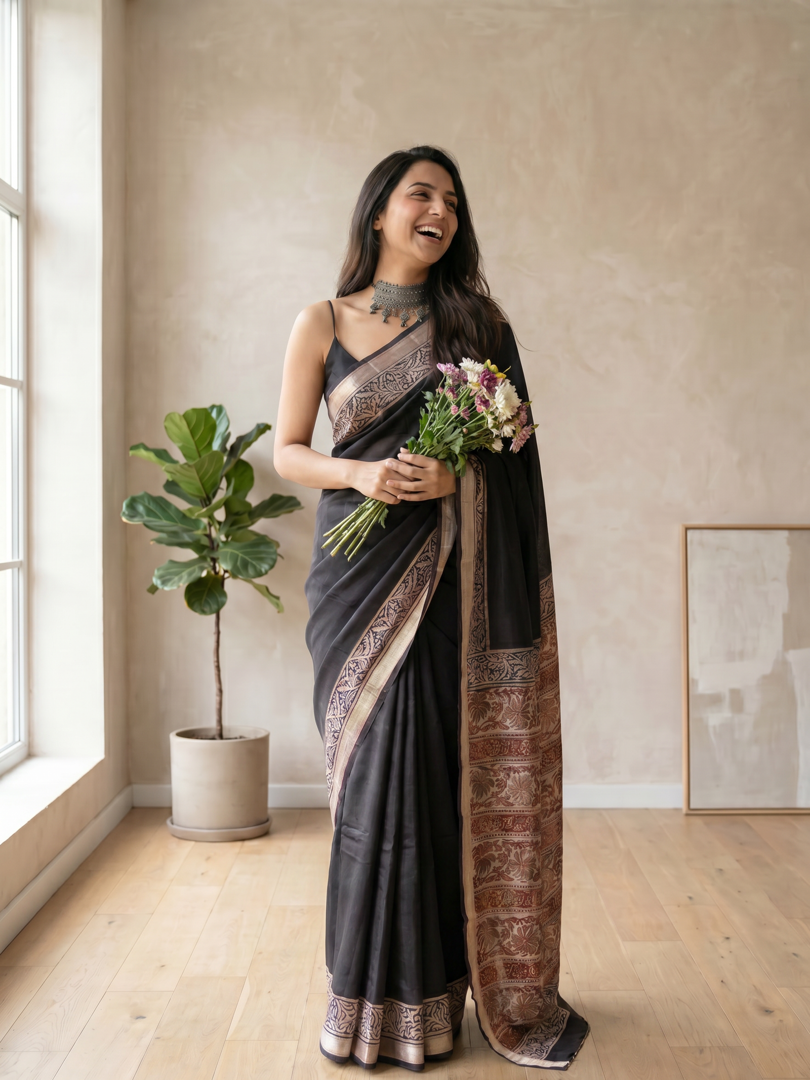 Royal Weaves Maheshwari Cotton Silk Saree