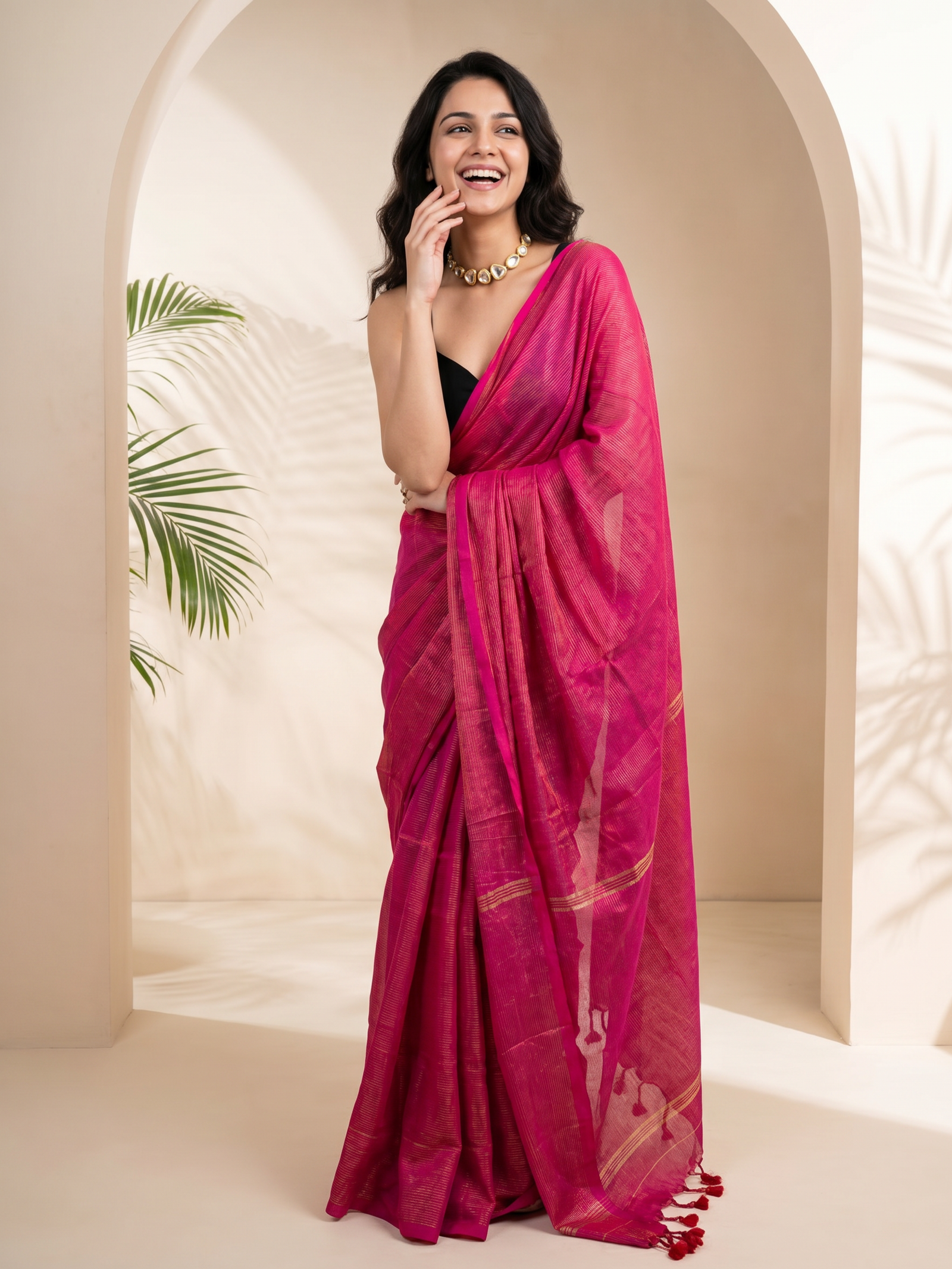 Rani Cotton Saree