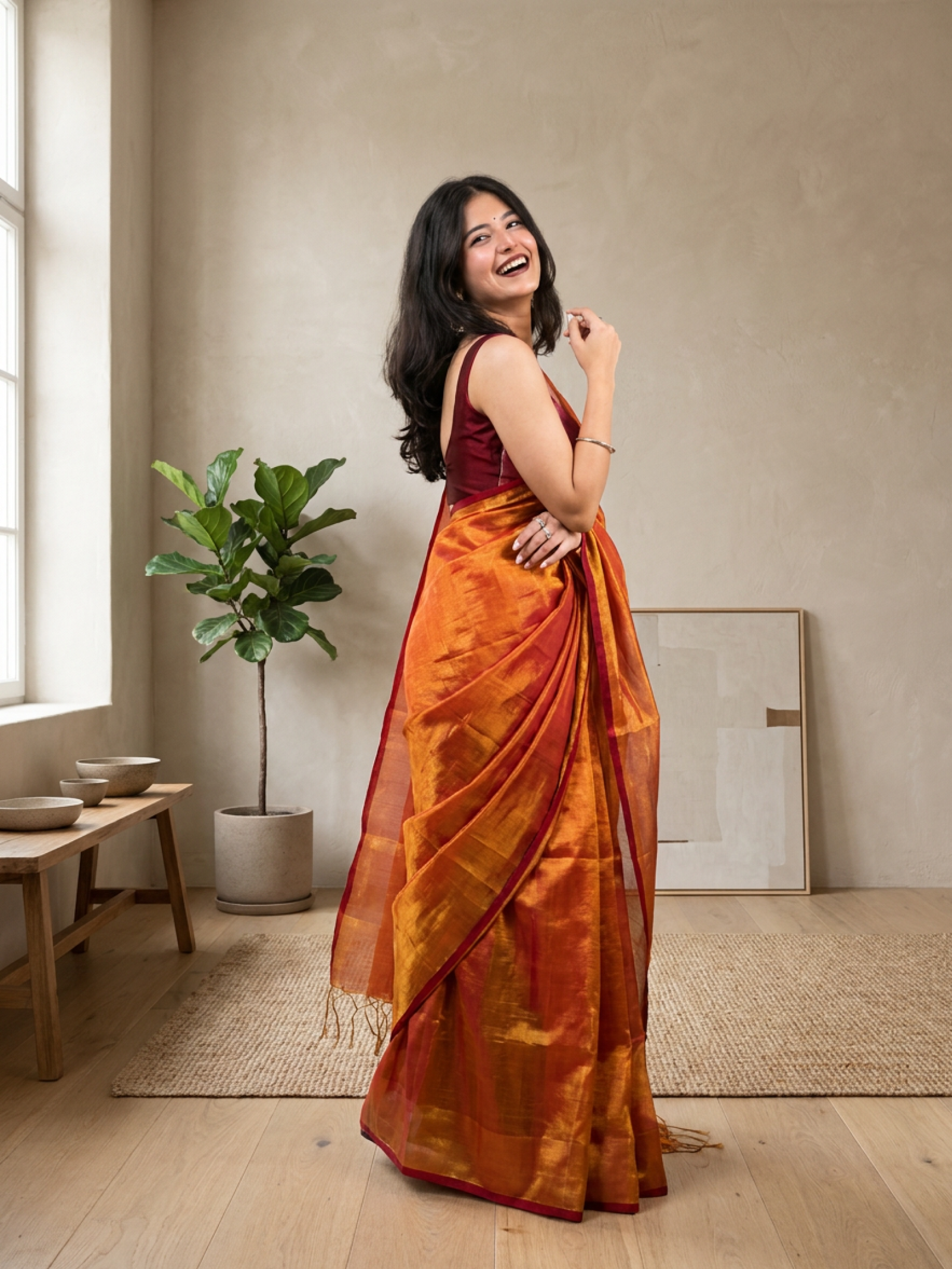 Ghyama Cotton Tissue Saree