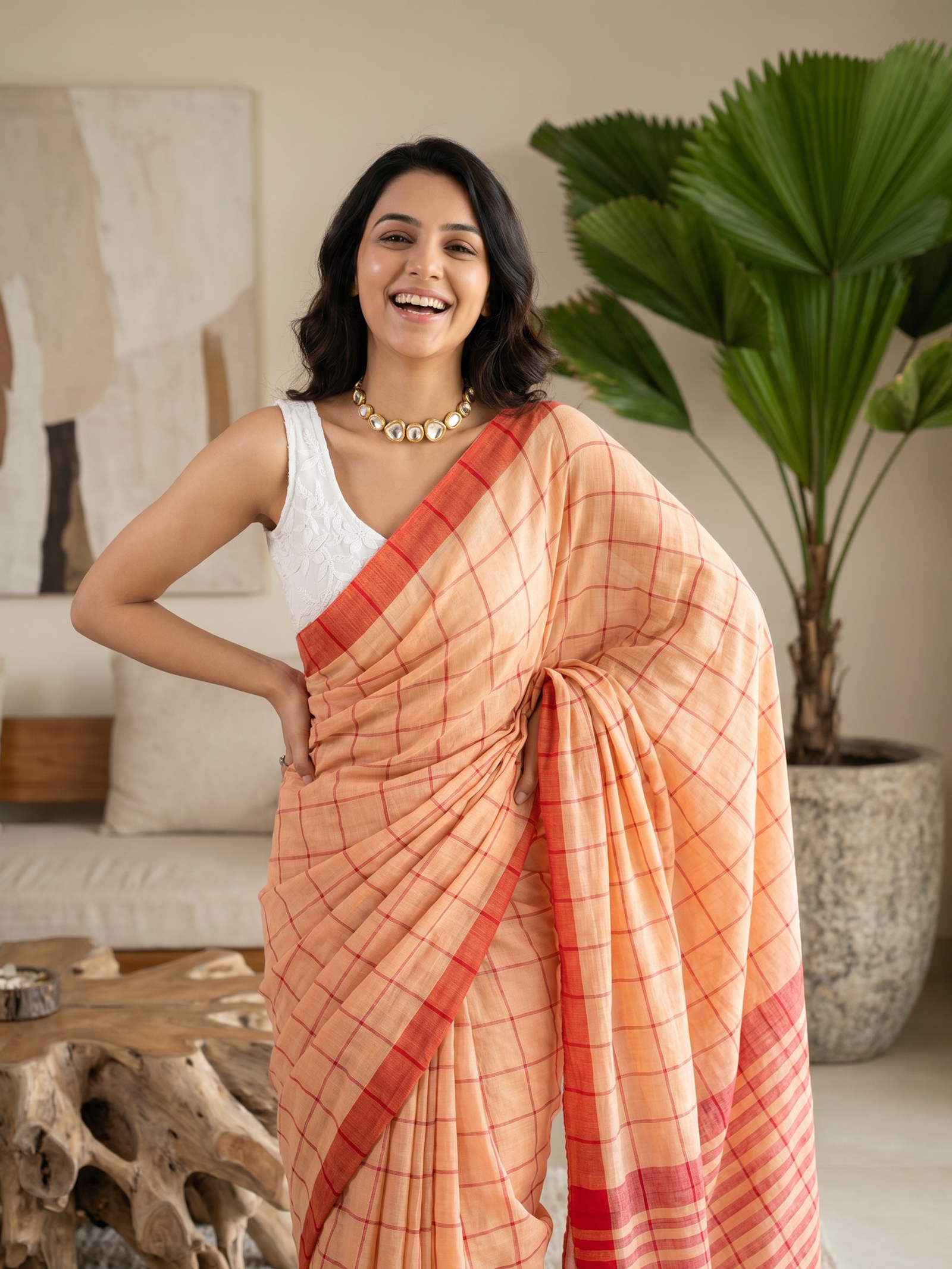 Gulabi Cotton Saree