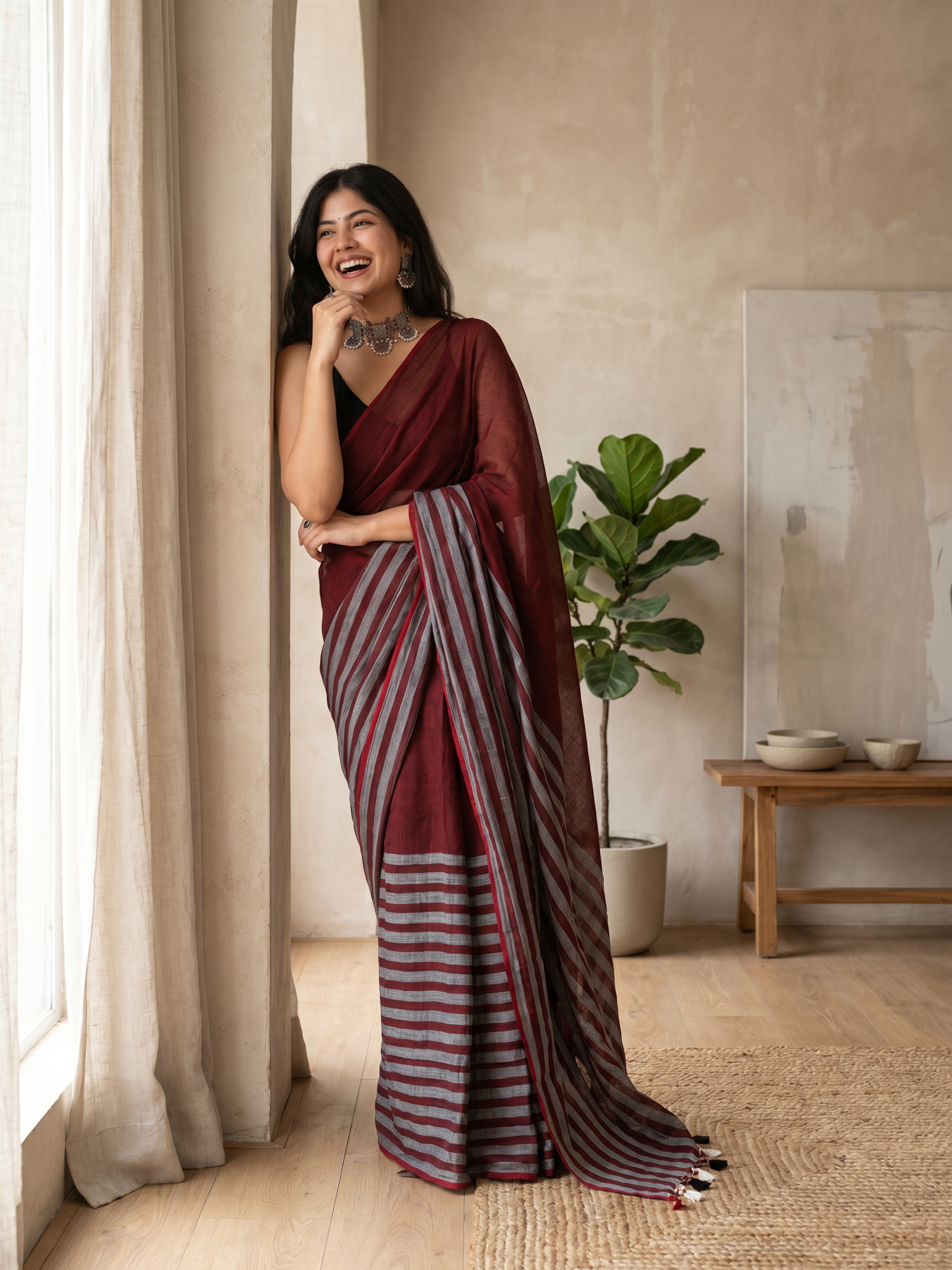 Lotus Bloom Mulmul Saree