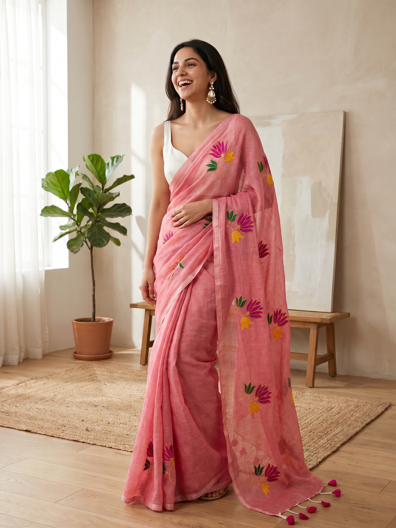 MograBlush Mulmul Saree