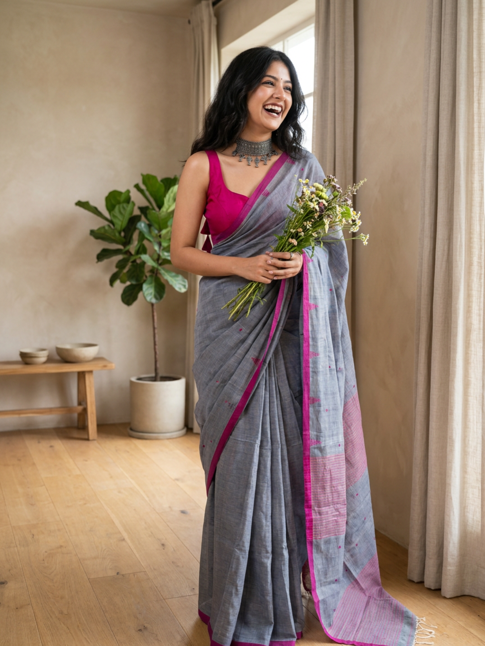 Dhundhlee Raat Cotton Saree