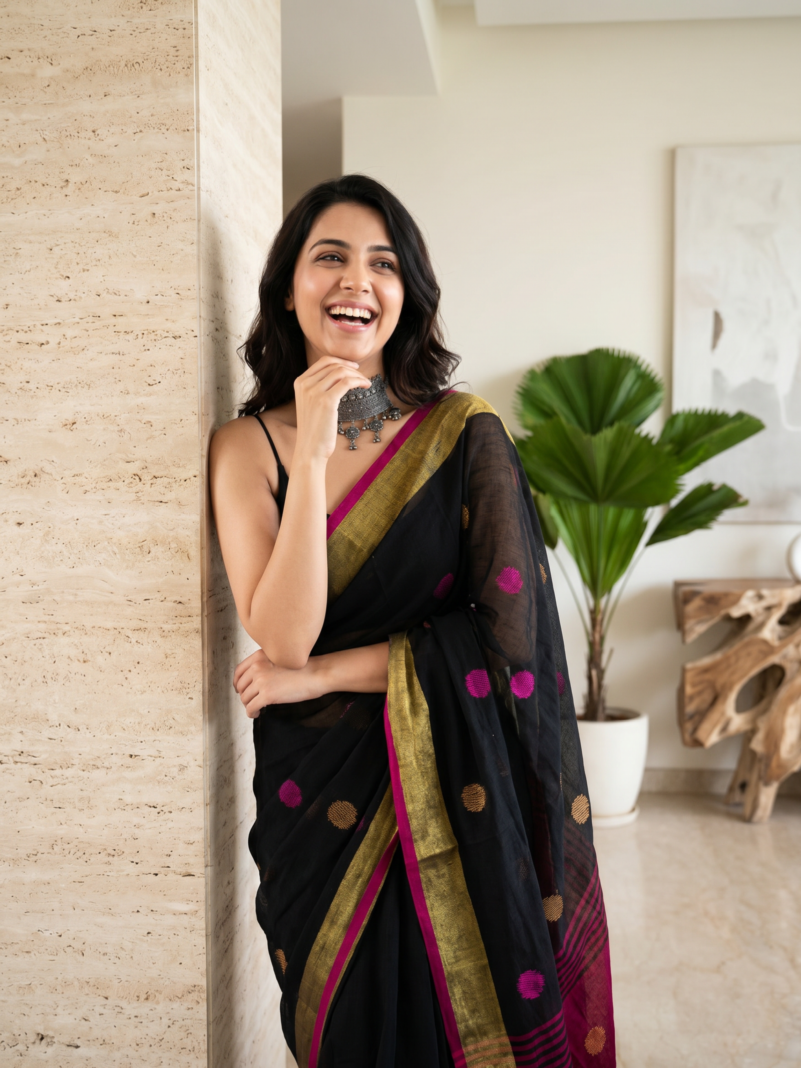 Bindu Raaga Linen Saree