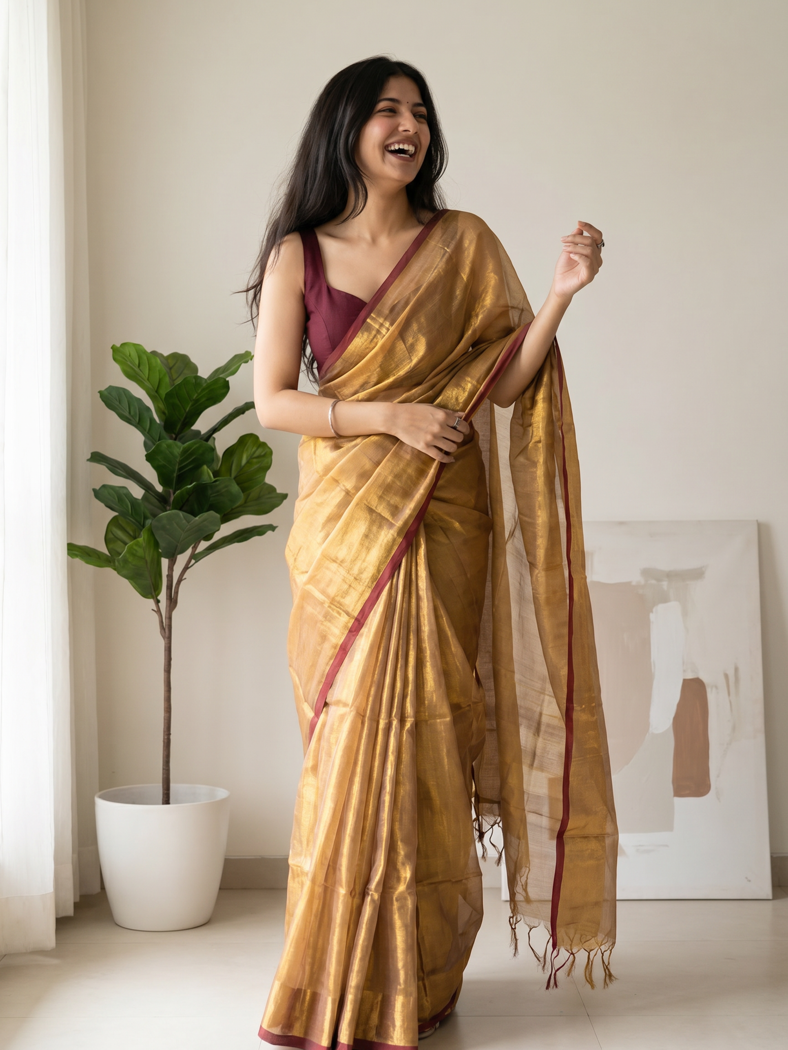 Misti Cotton Tissue Saree