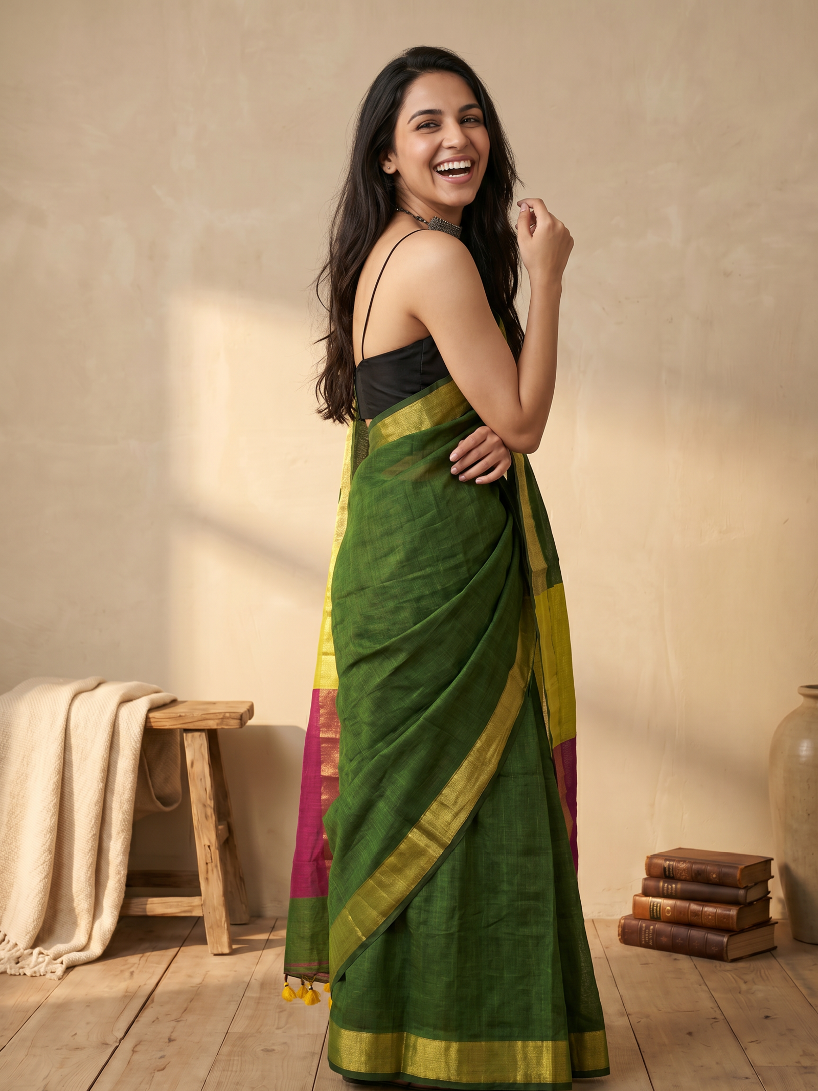 Basanti Cotton Saree