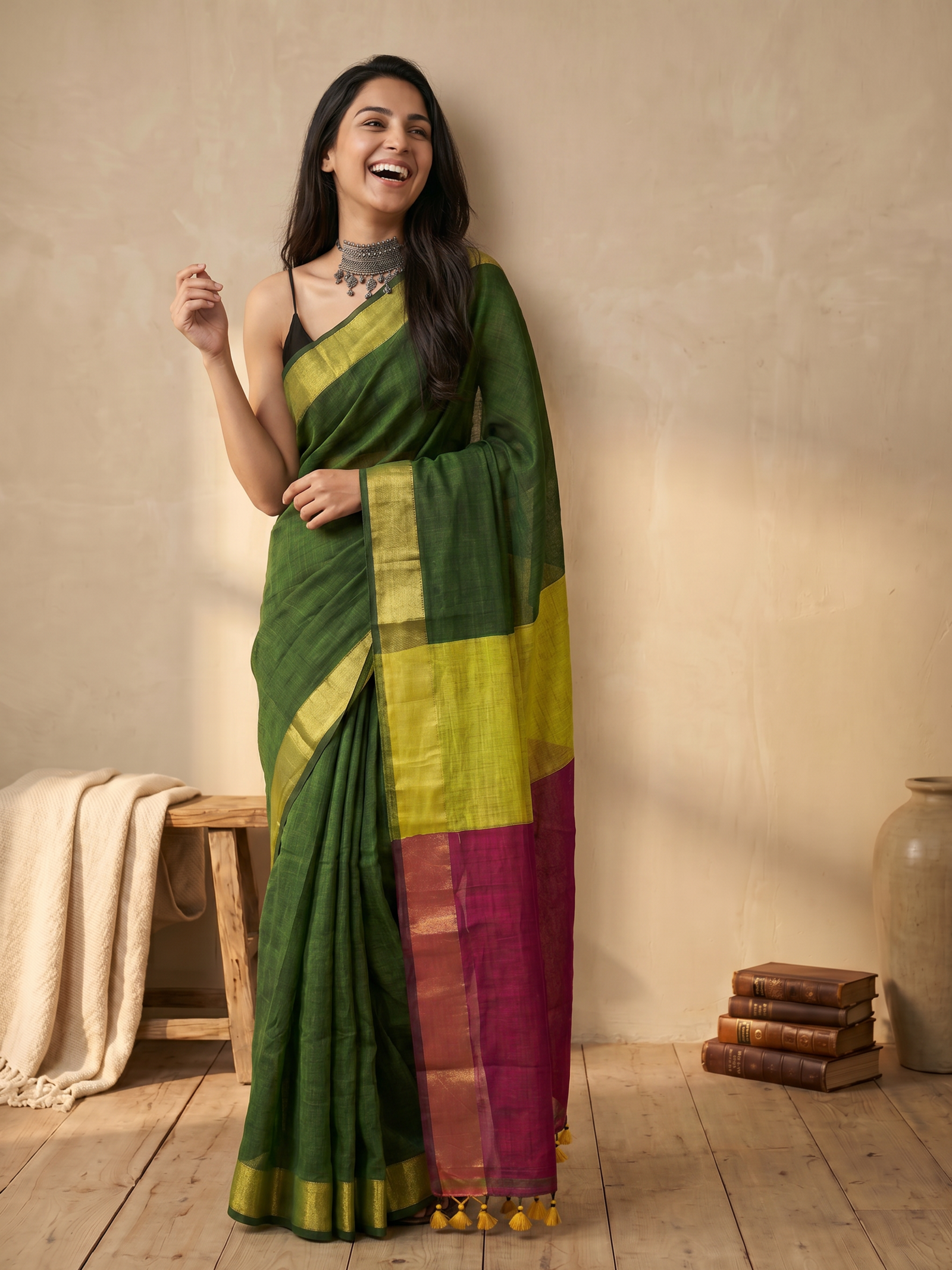Basanti Cotton Saree