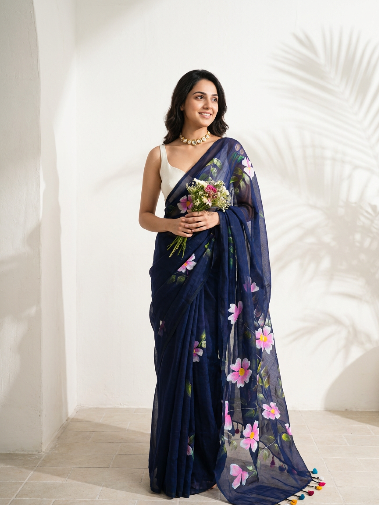 Mystical Melody Mulmul Saree