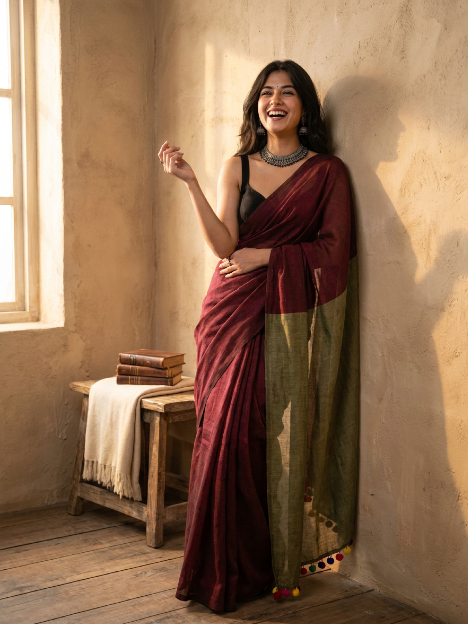 Ruby Cotton Saree