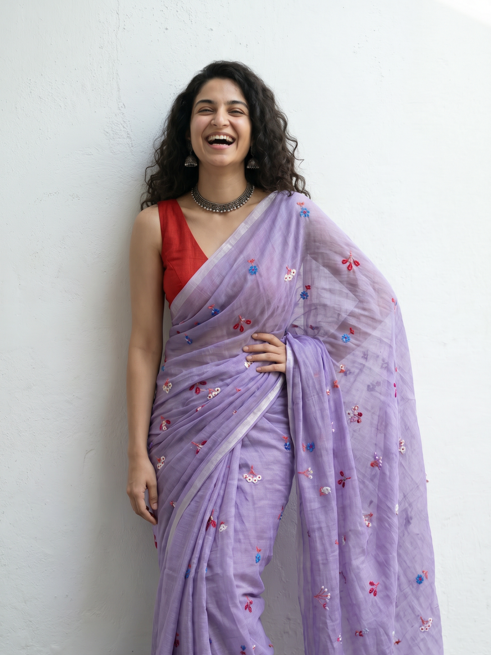 Katha Mulmul Saree